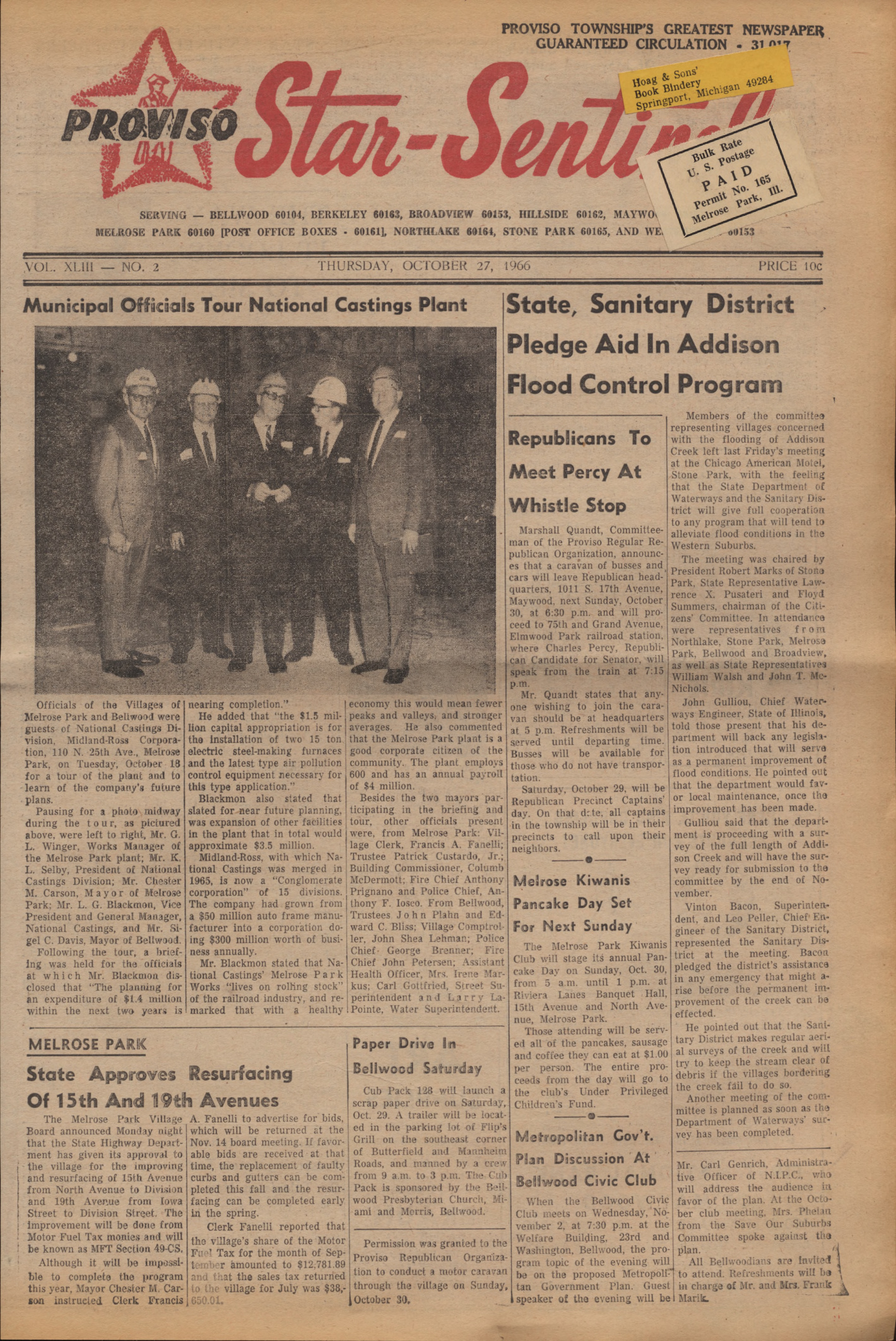 Proviso Star-Sentinel – 19661027