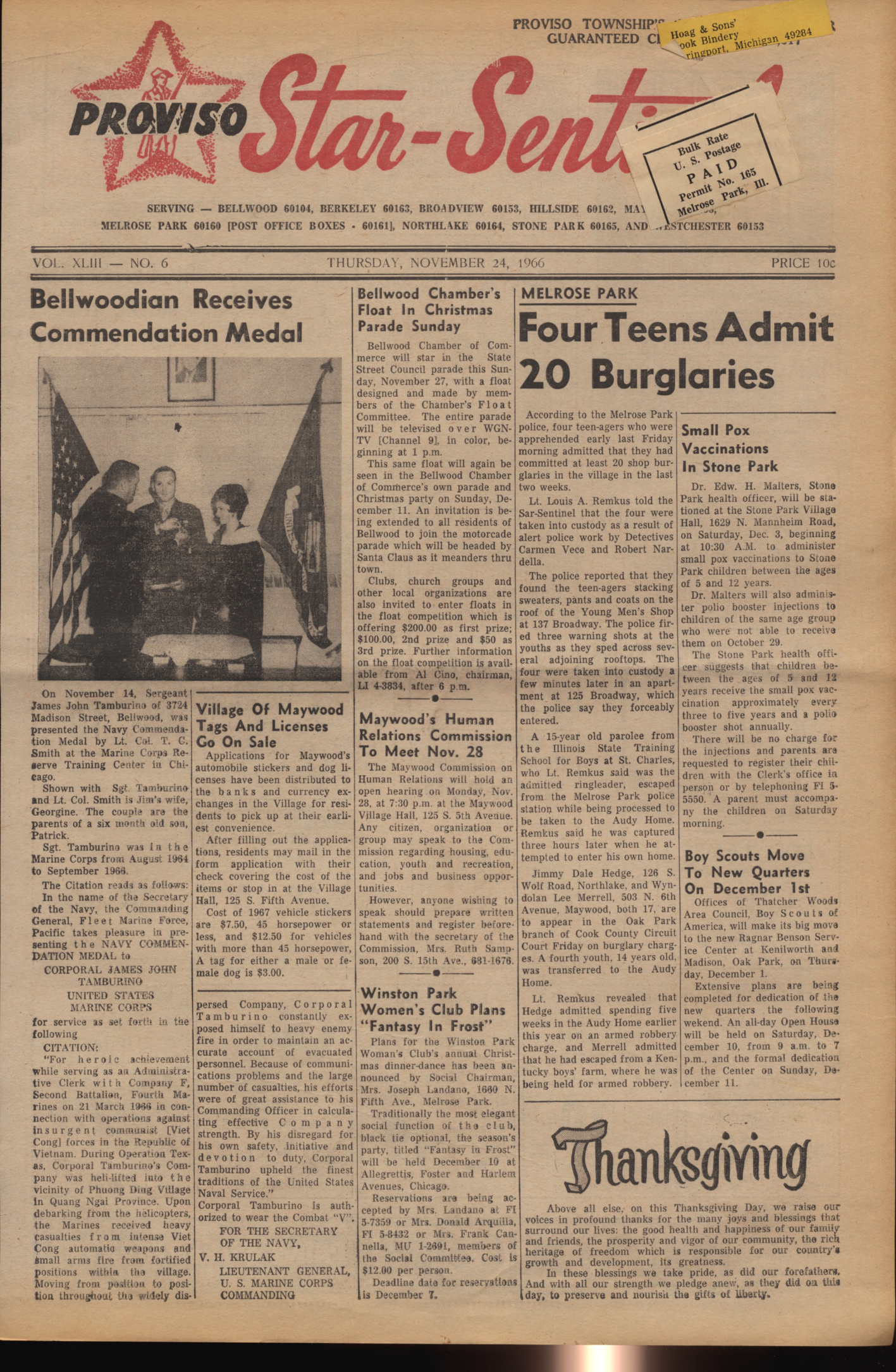 Proviso Star-Sentinel – 19661124