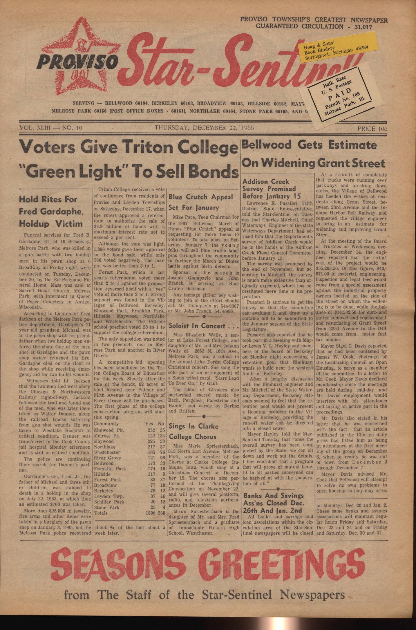 Proviso Star-Sentinel – 19661222