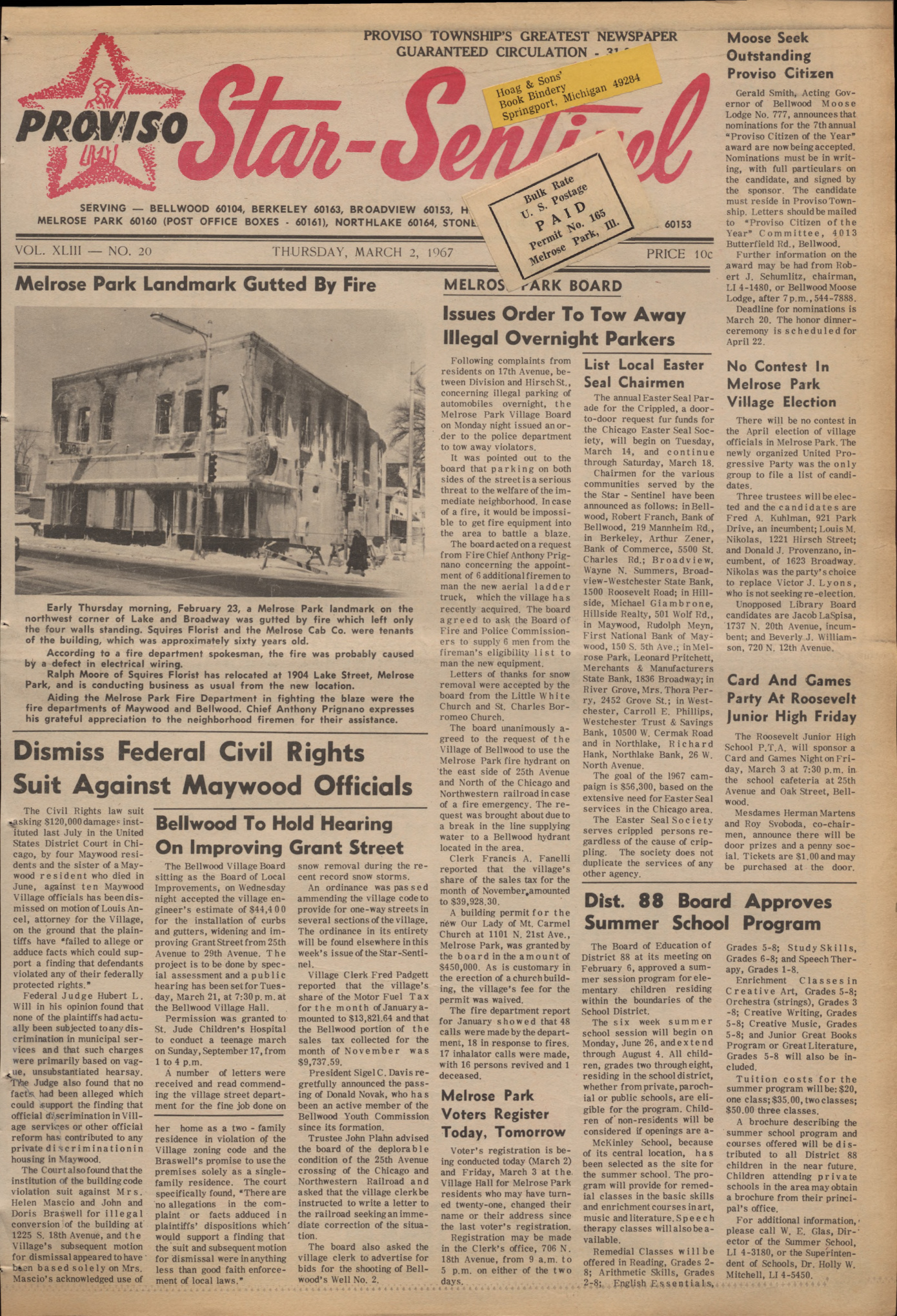 Proviso Star-Sentinel – 19670302