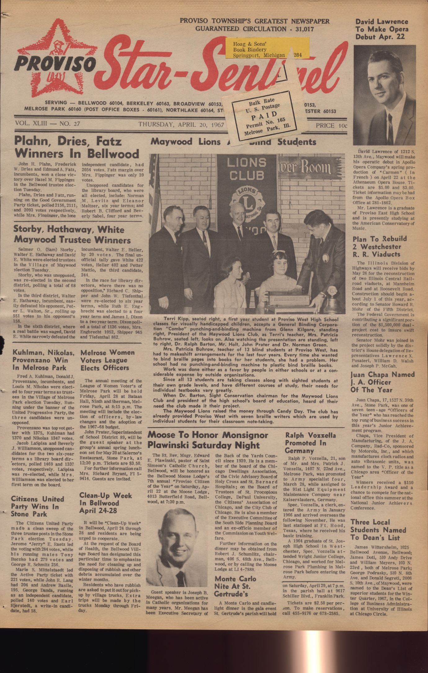 Proviso Star-Sentinel – 19670420