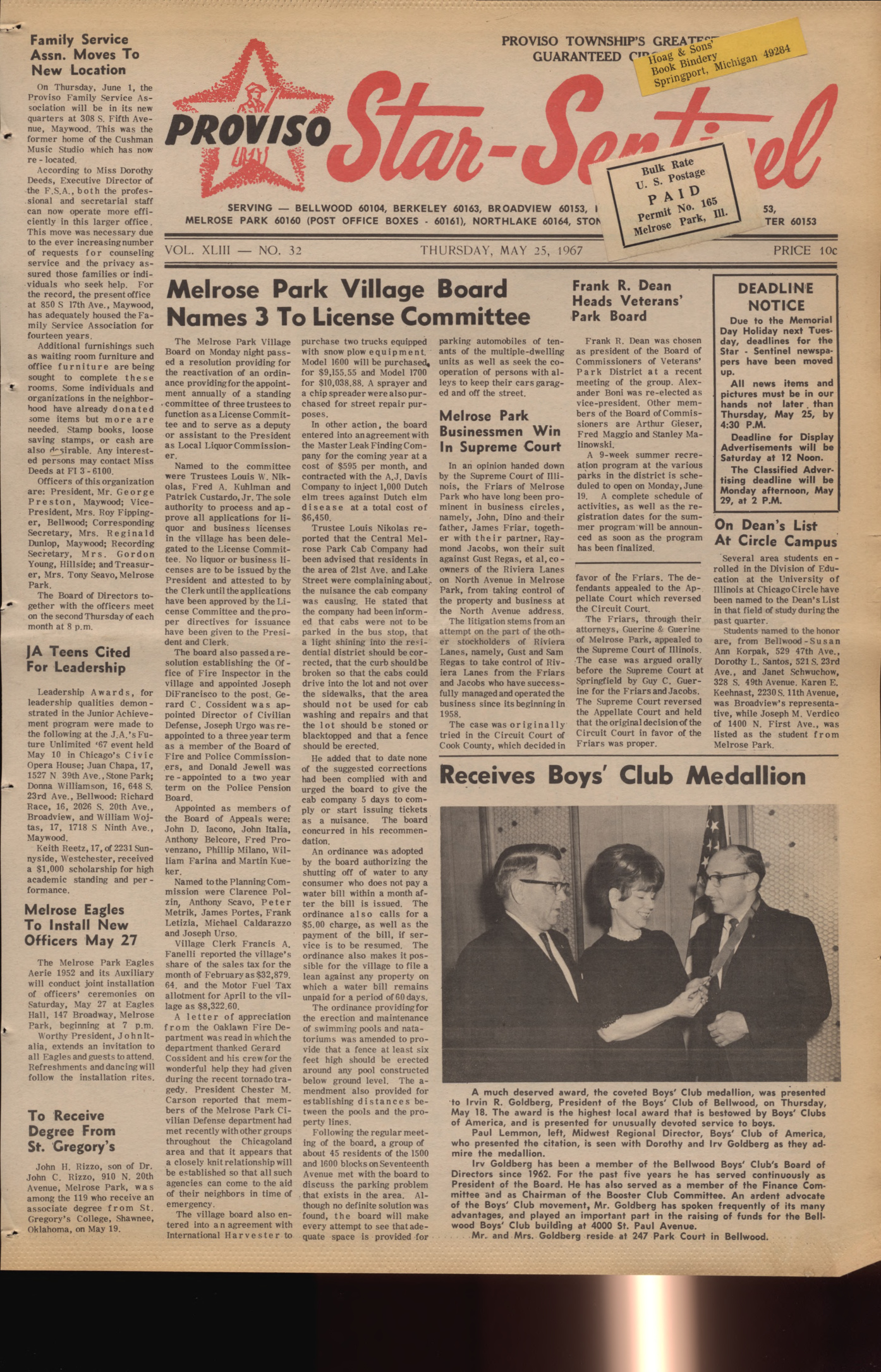 Proviso Star-Sentinel – 19670525
