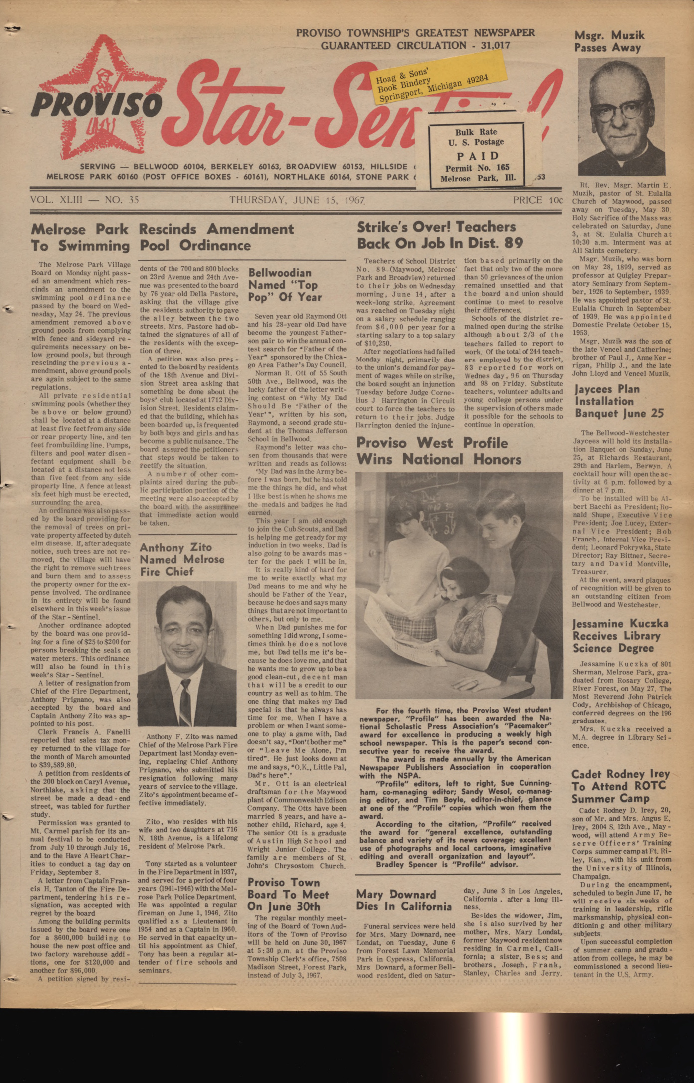 Proviso Star-Sentinel – 19670615