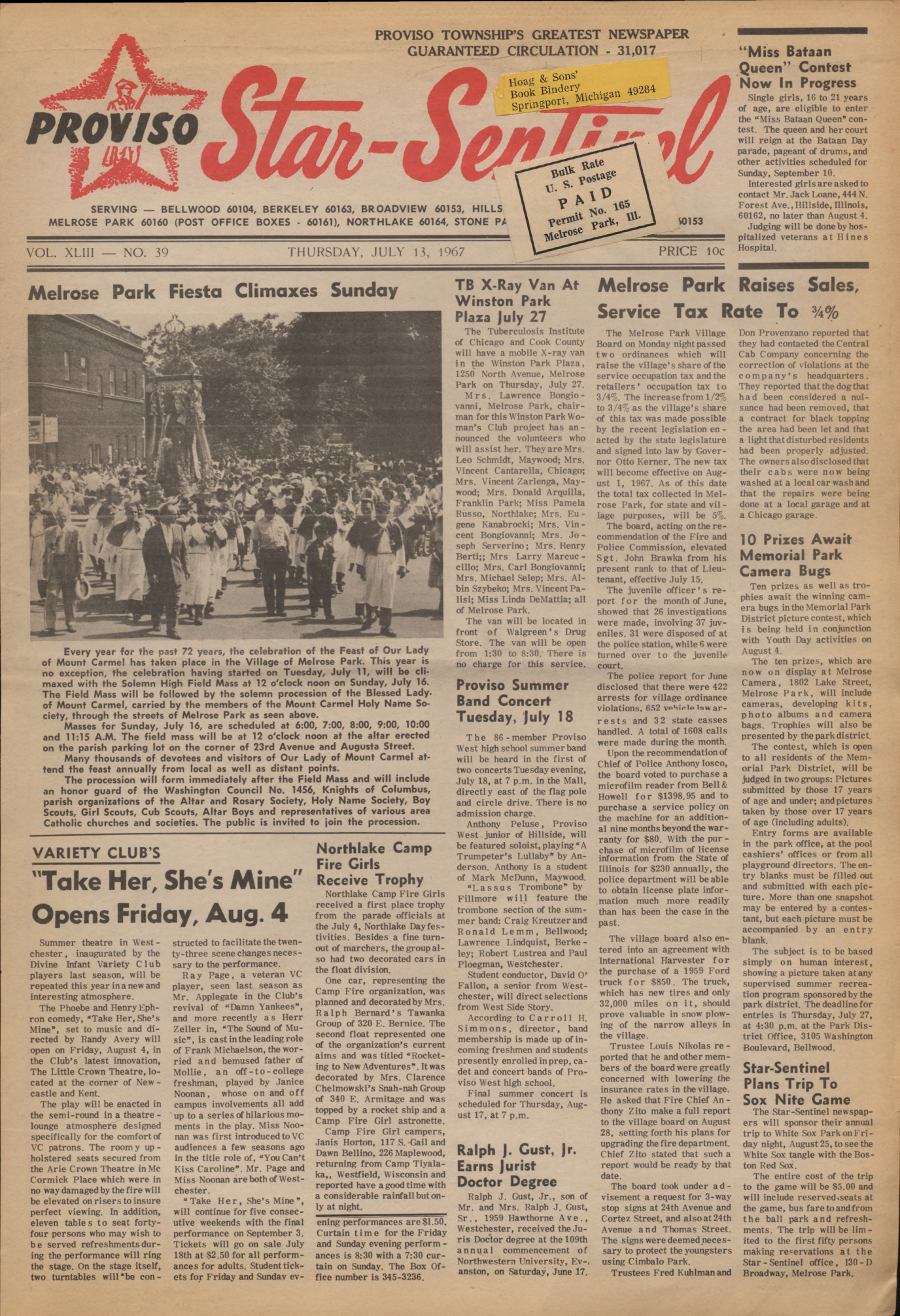 Proviso Star-Sentinel – 19670713