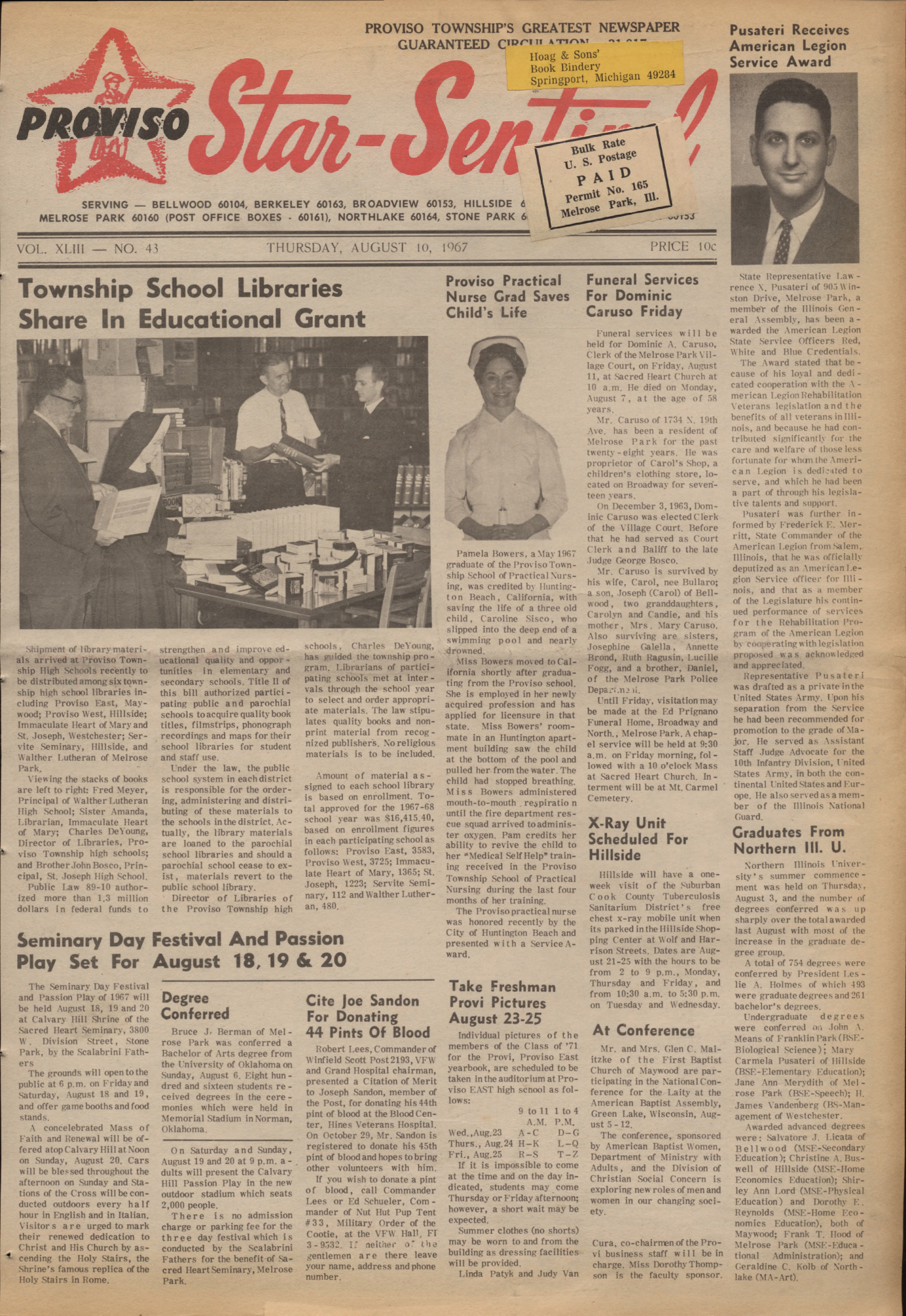 Proviso Star-Sentinel – 19670810