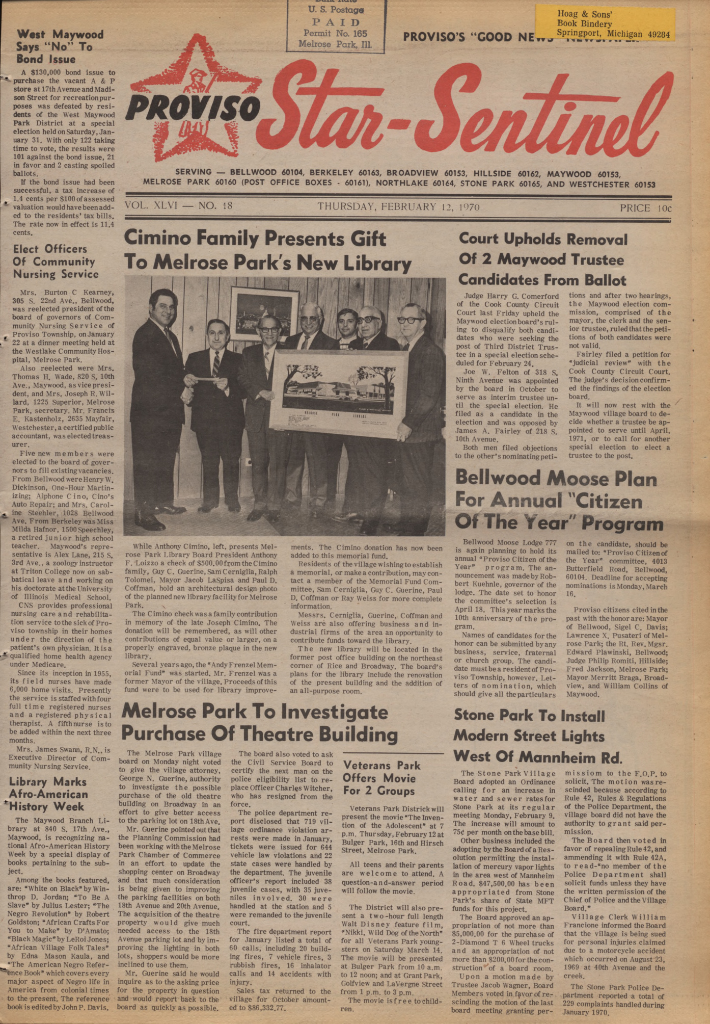 Proviso Star-Sentinel – 19700212