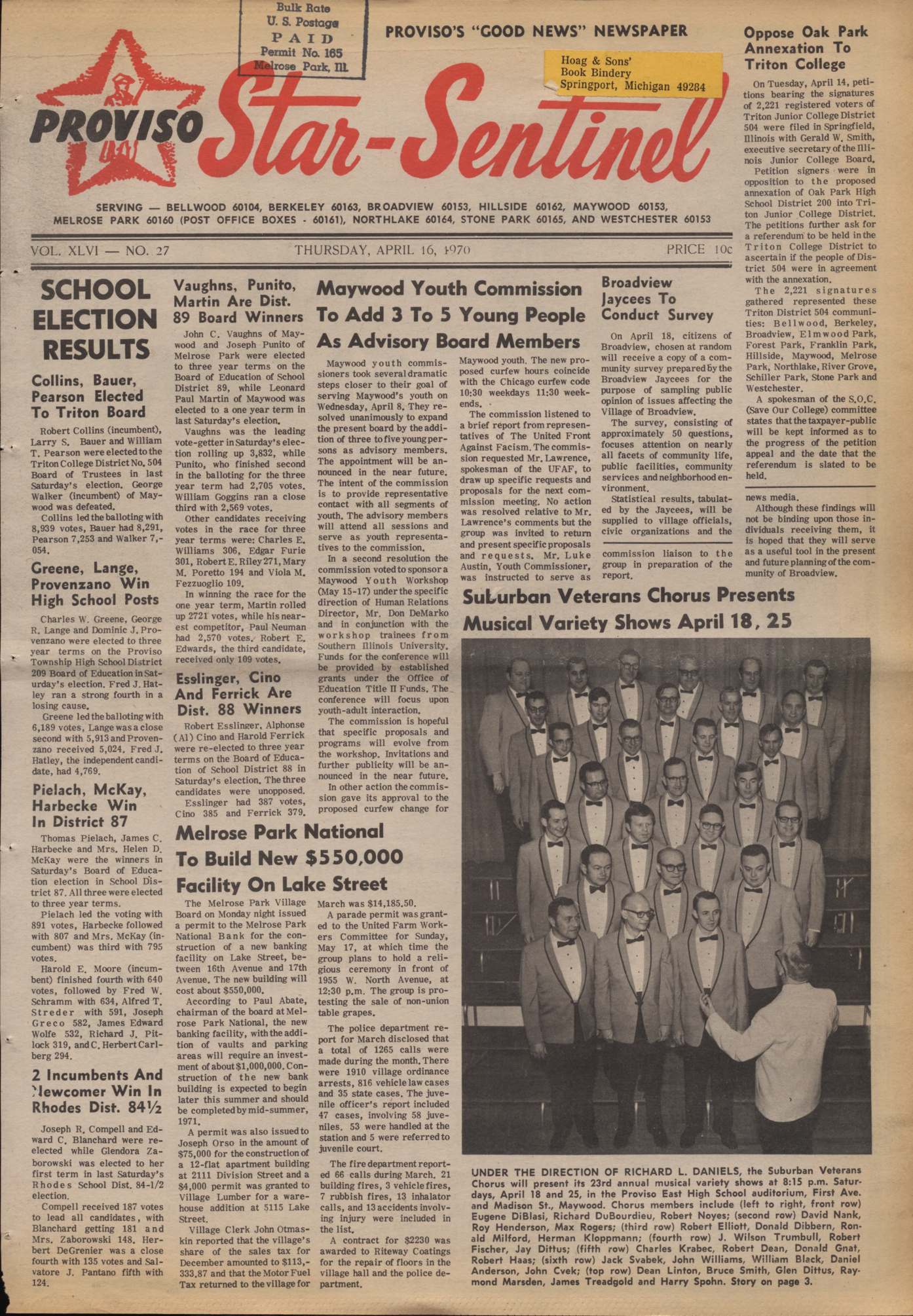 Proviso Star-Sentinel – 19700416