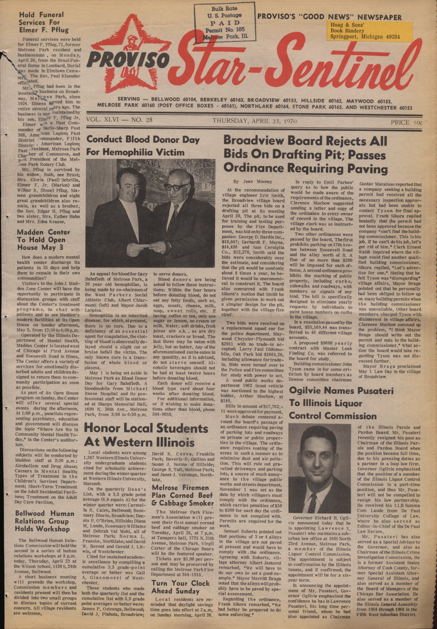 Proviso Star-Sentinel – 19700423
