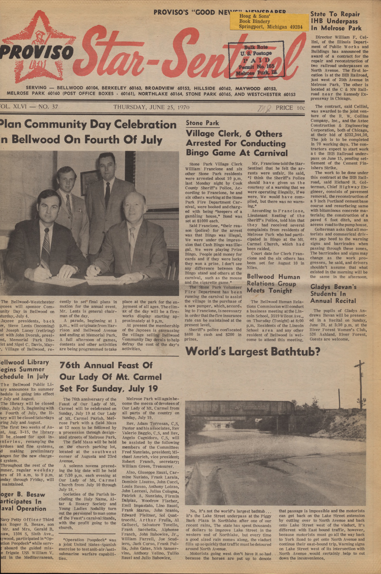 Proviso Star-Sentinel – 19700625