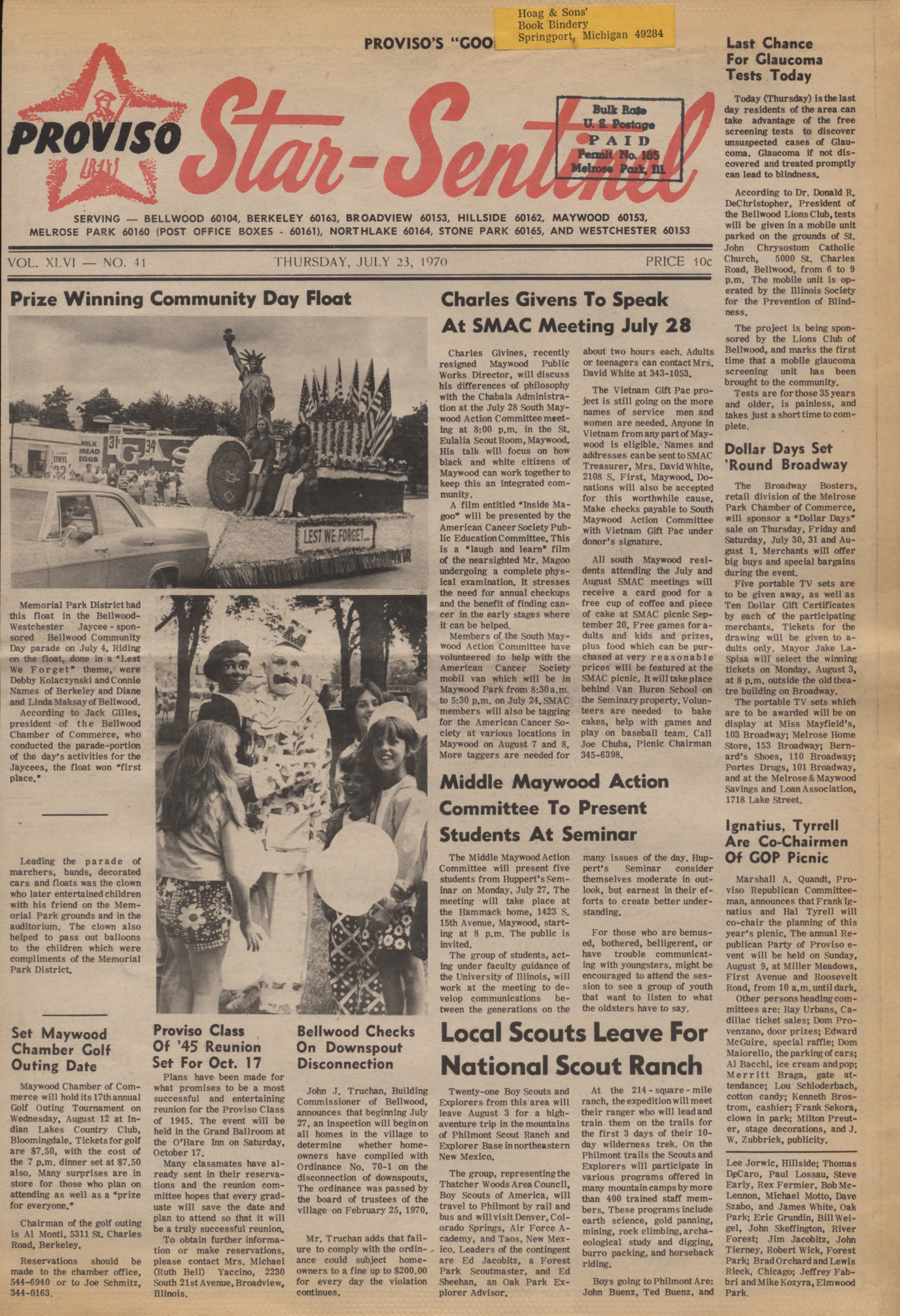 Proviso Star-Sentinel – 19700723
