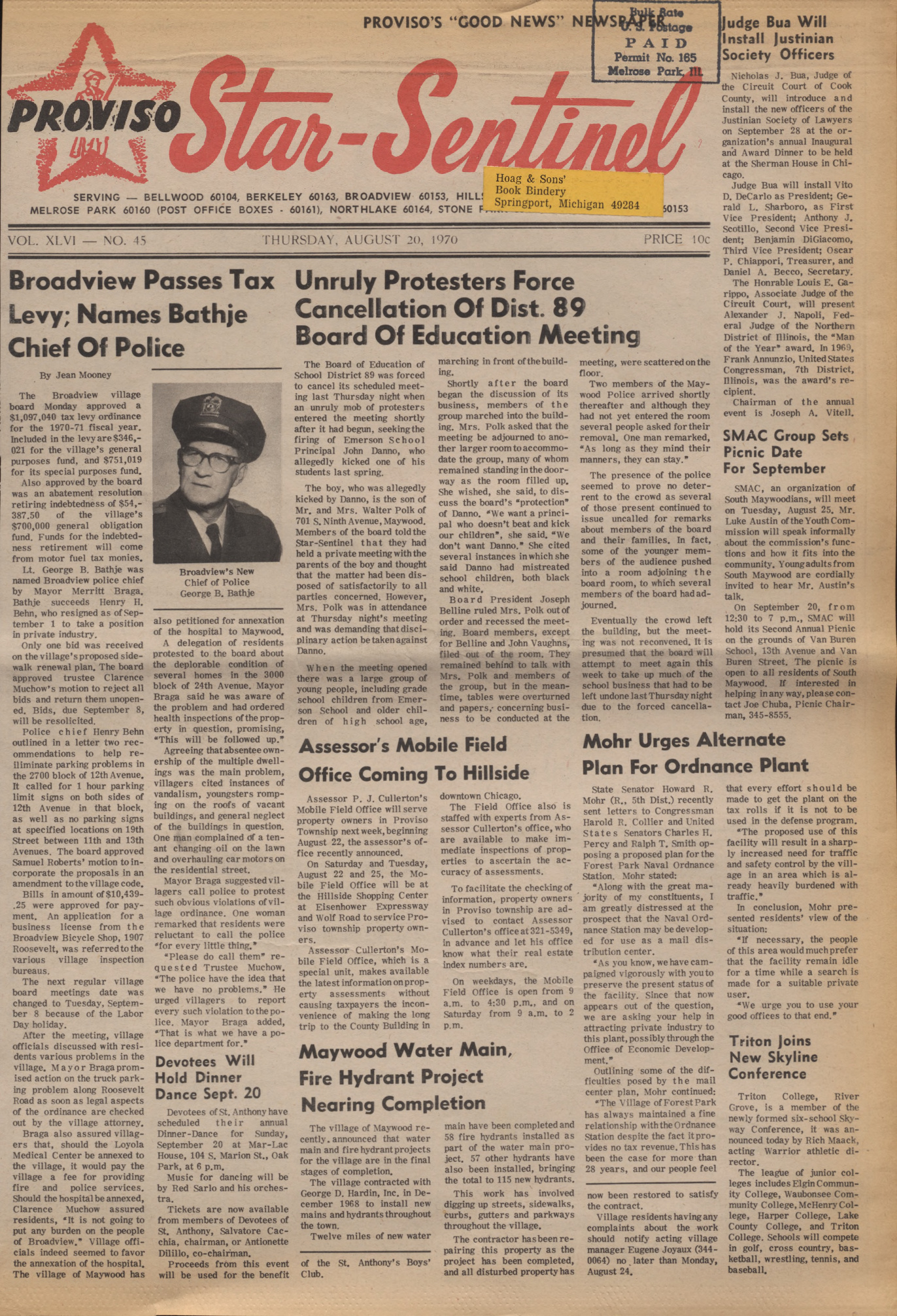 Proviso Star-Sentinel – 19700820