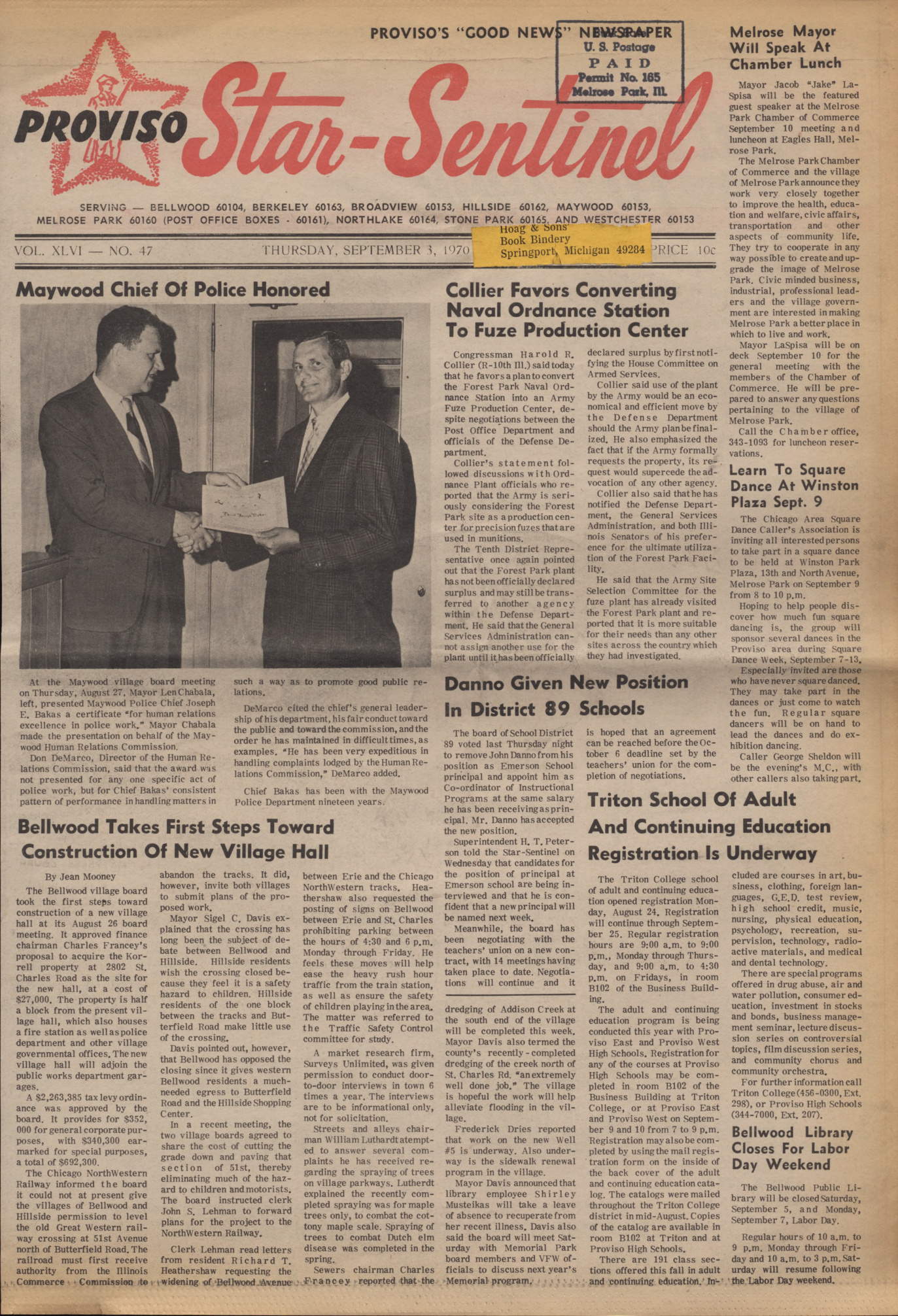 Proviso Star-Sentinel – 19700903