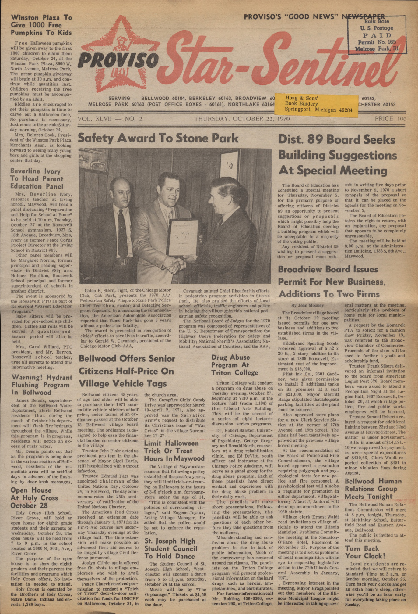 Proviso Star-Sentinel – 19701022