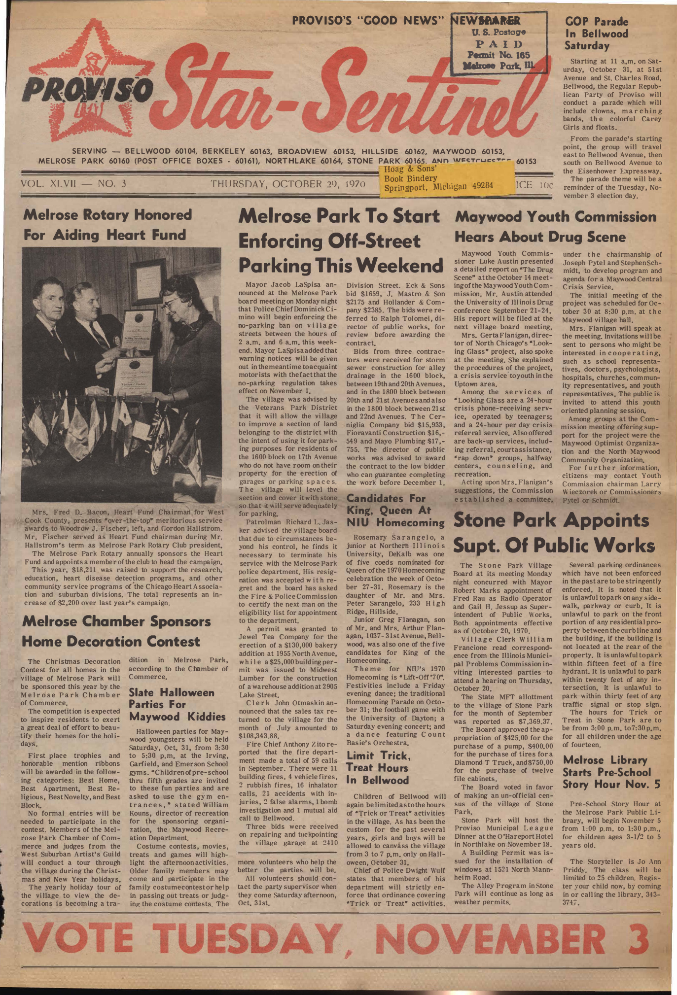 Proviso Star-Sentinel – 19701029