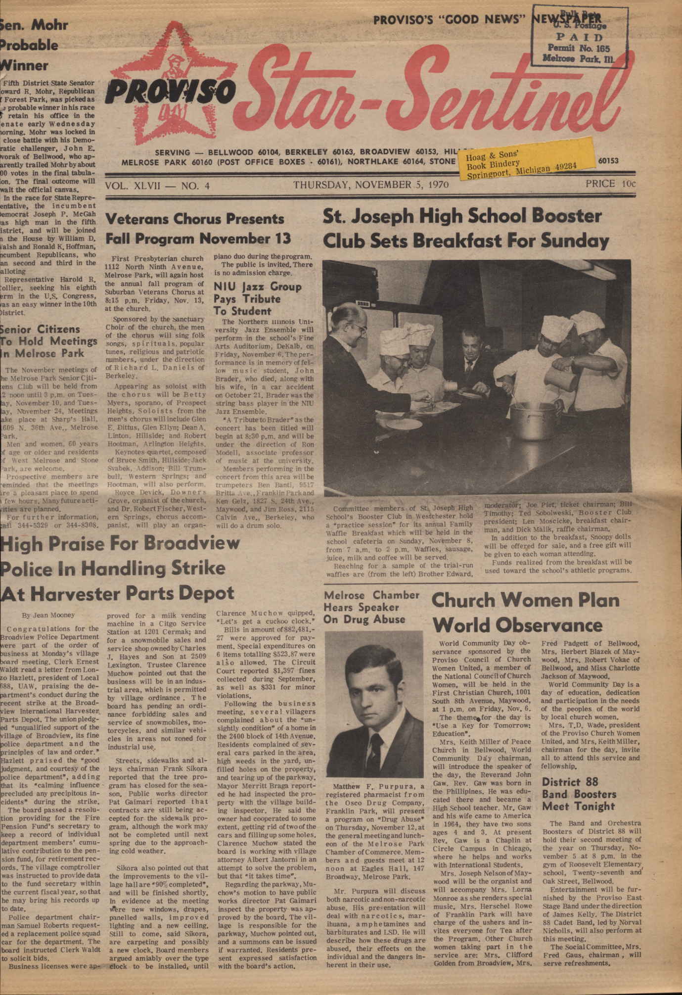 Proviso Star-Sentinel – 19701105