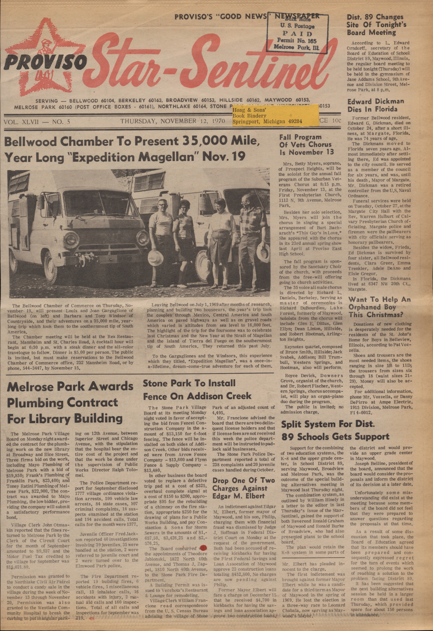 Proviso Star-Sentinel – 19701112