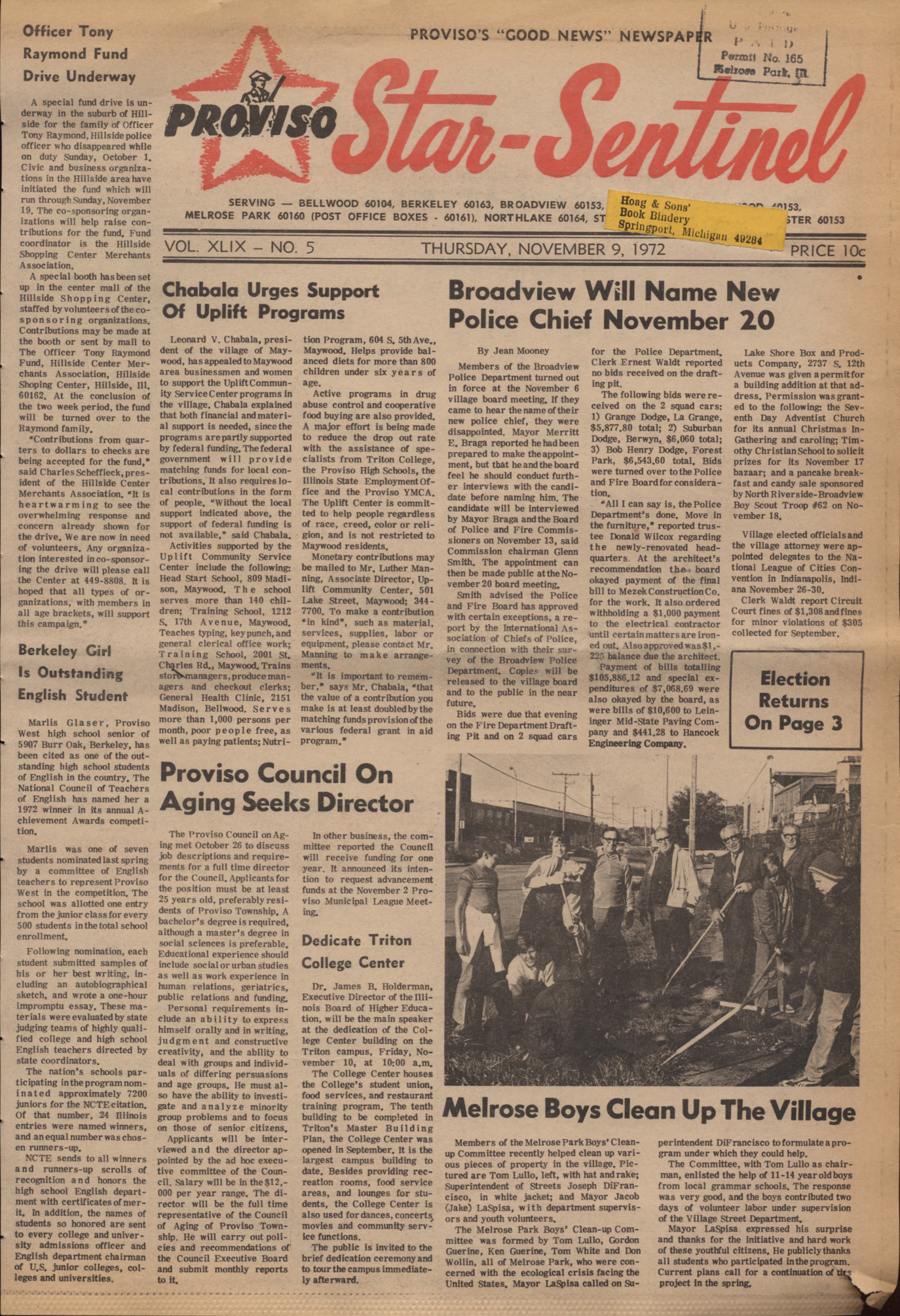 Proviso Star-Sentinel – 19721109