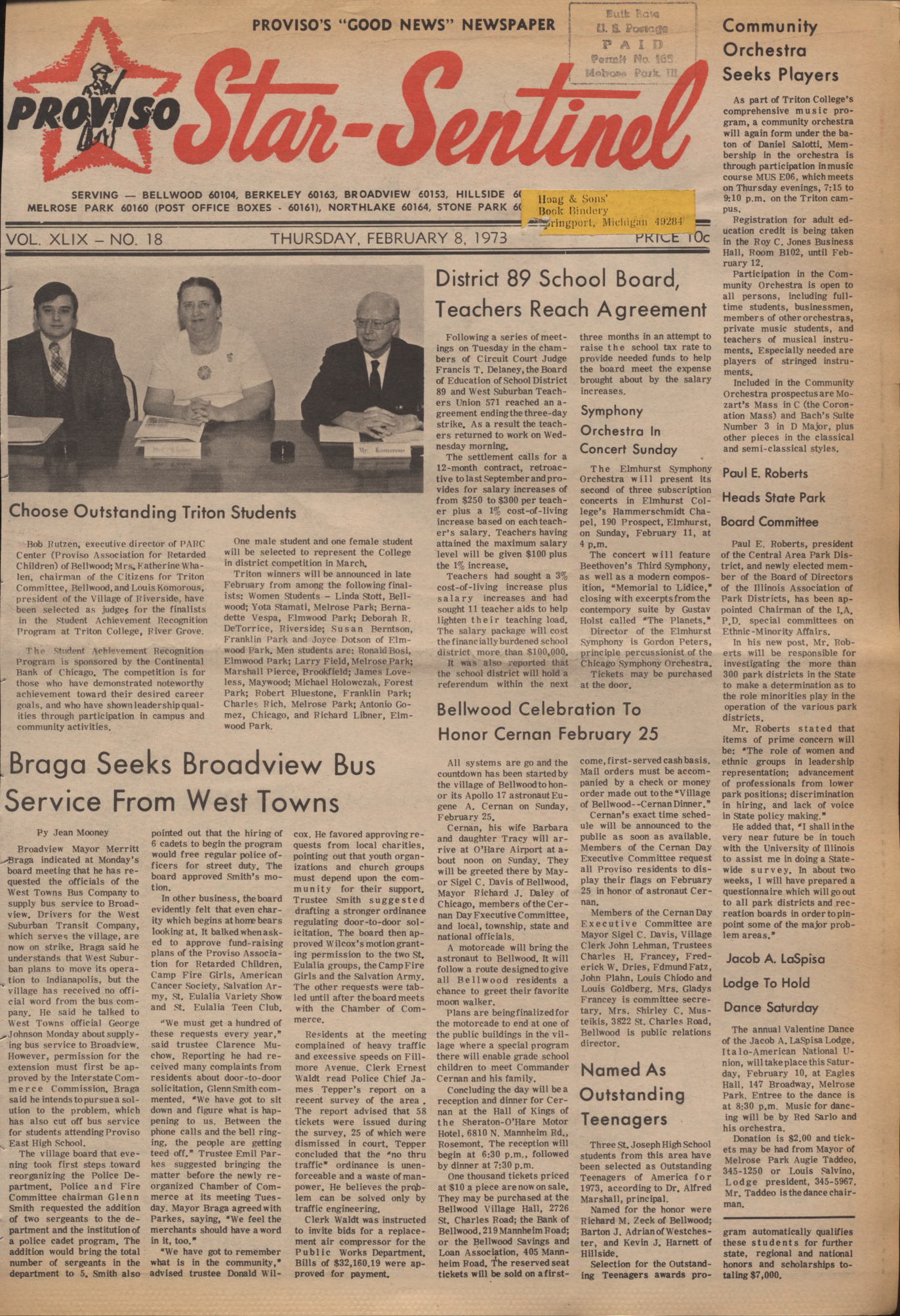 Proviso Star-Sentinel – 19730208