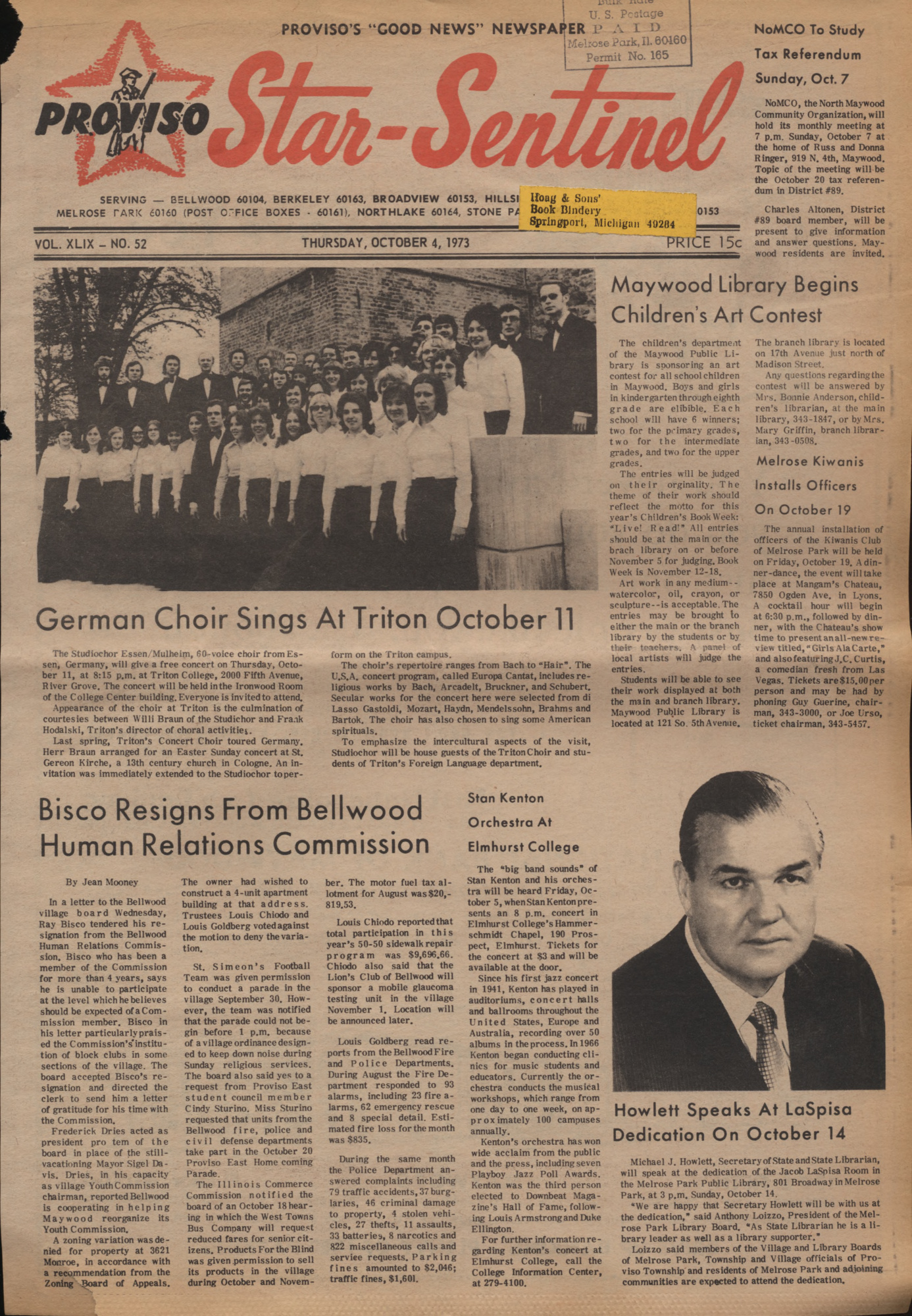 Proviso Star-Sentinel – 19731004