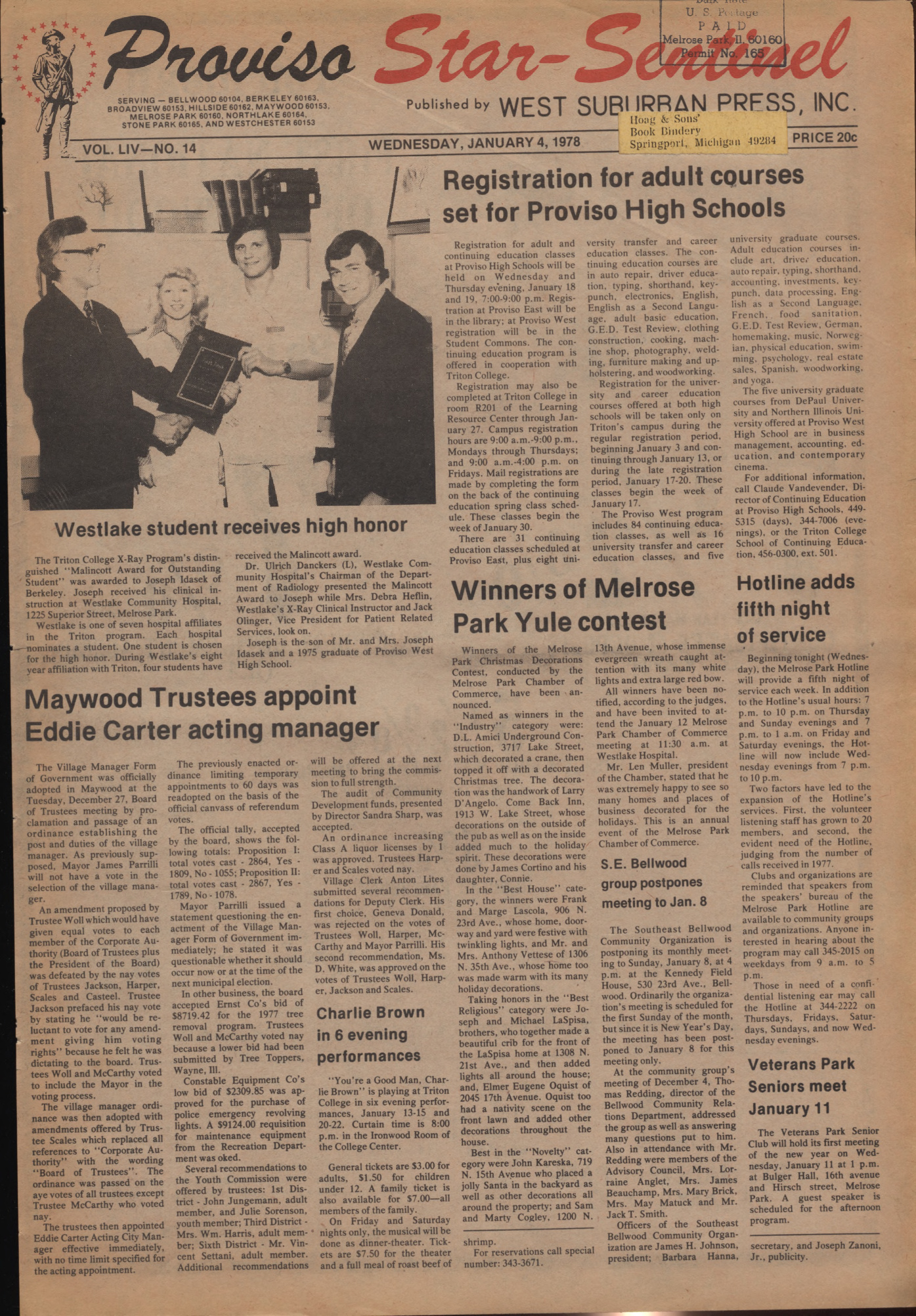 Proviso Star-Sentinel – 19780104