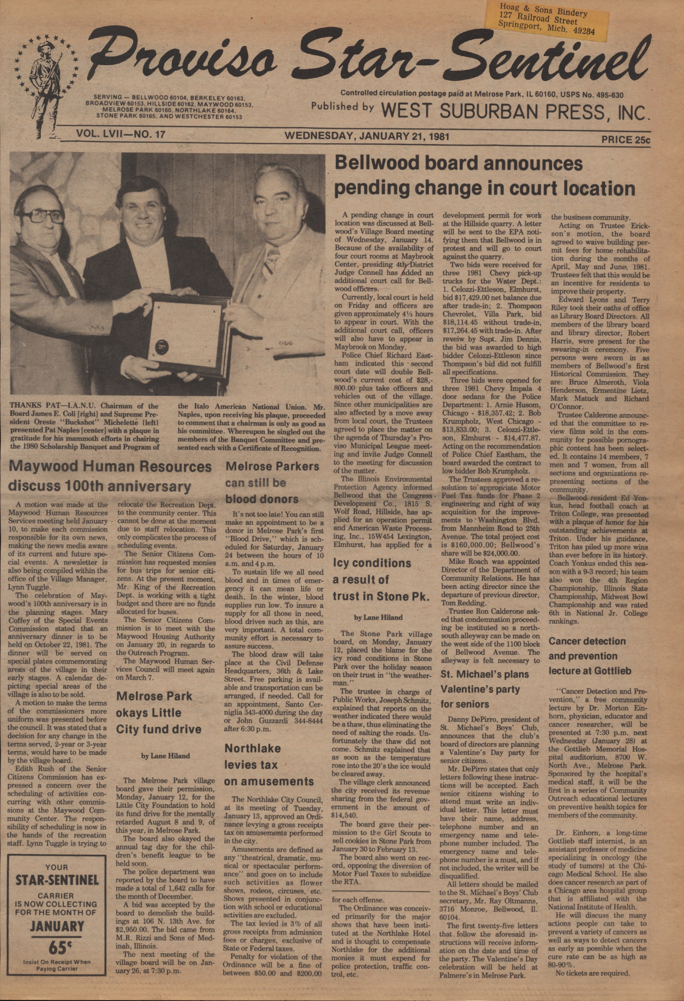 Proviso Star-Sentinel – 19810121