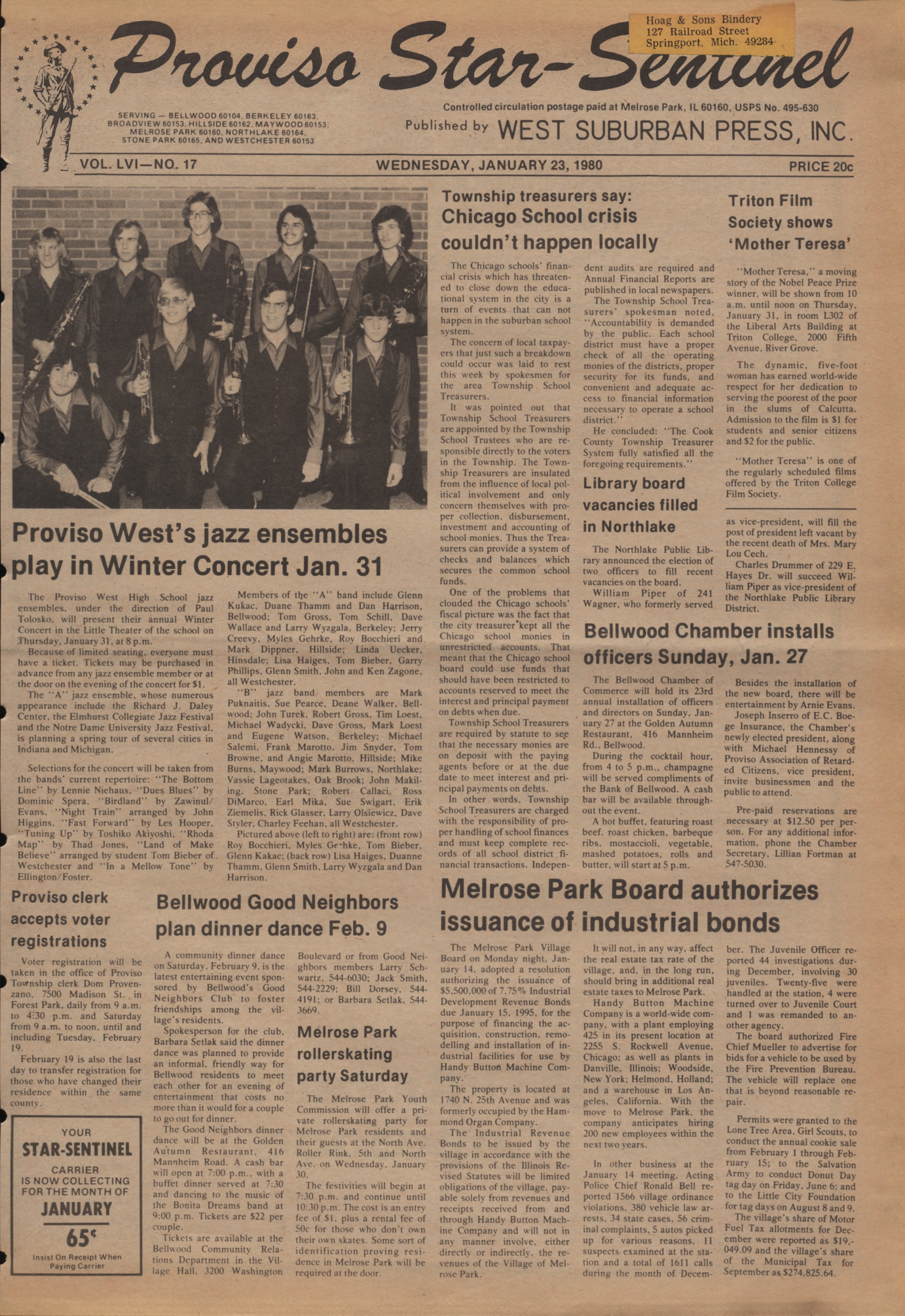 Proviso Star-Sentinel – 19800123