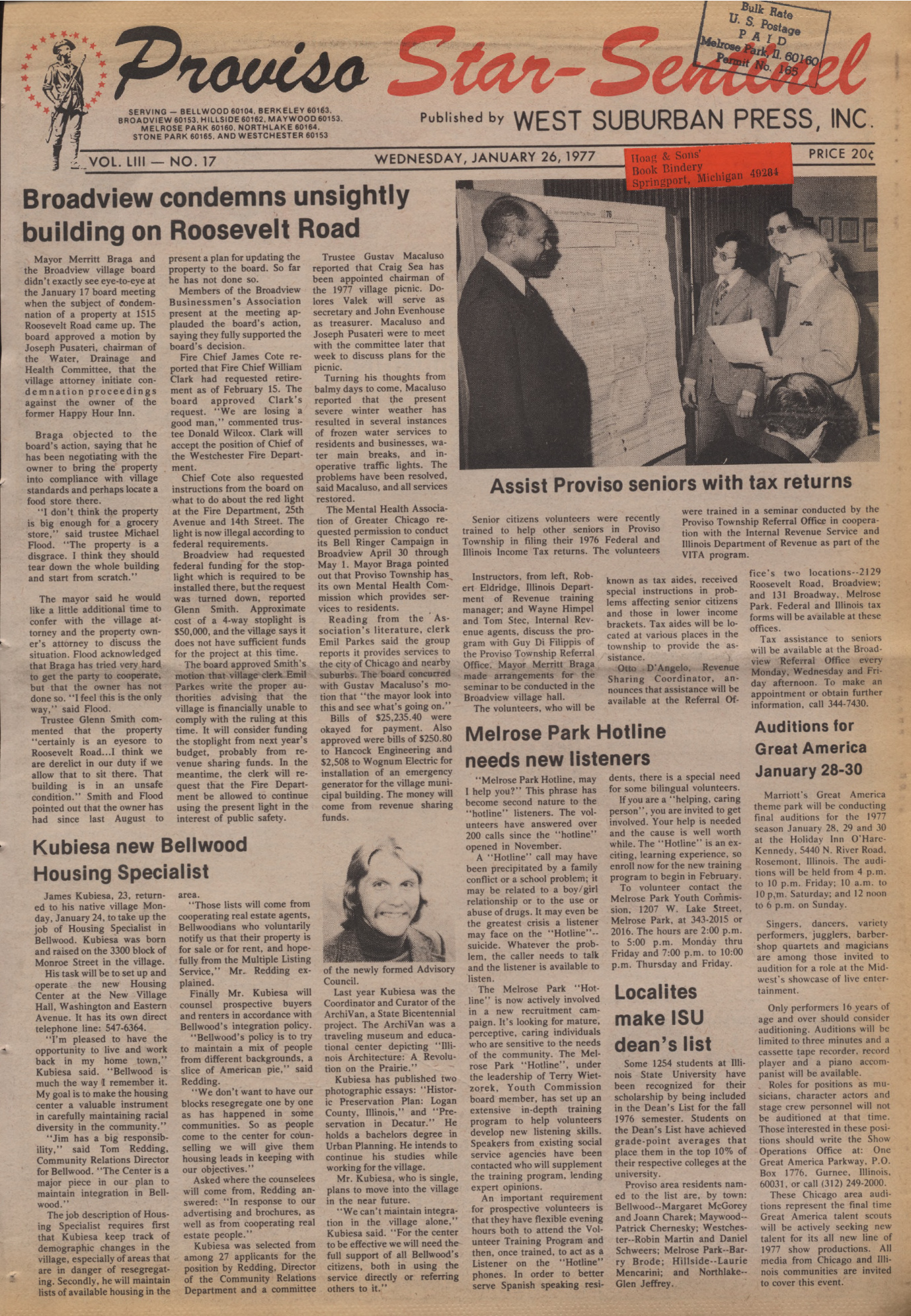 Proviso Star-Sentinel – 19770126