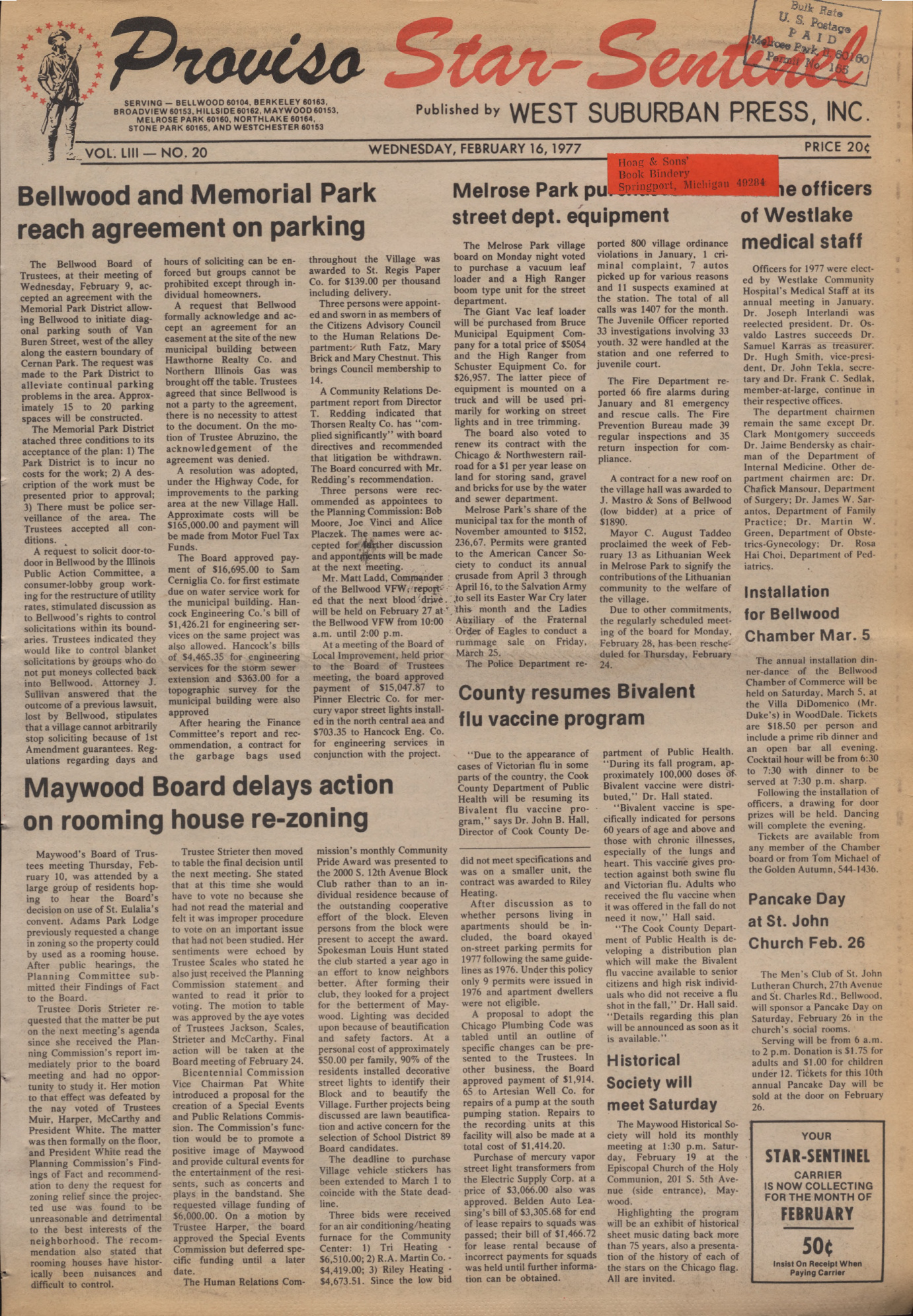 Proviso Star-Sentinel – 19770216