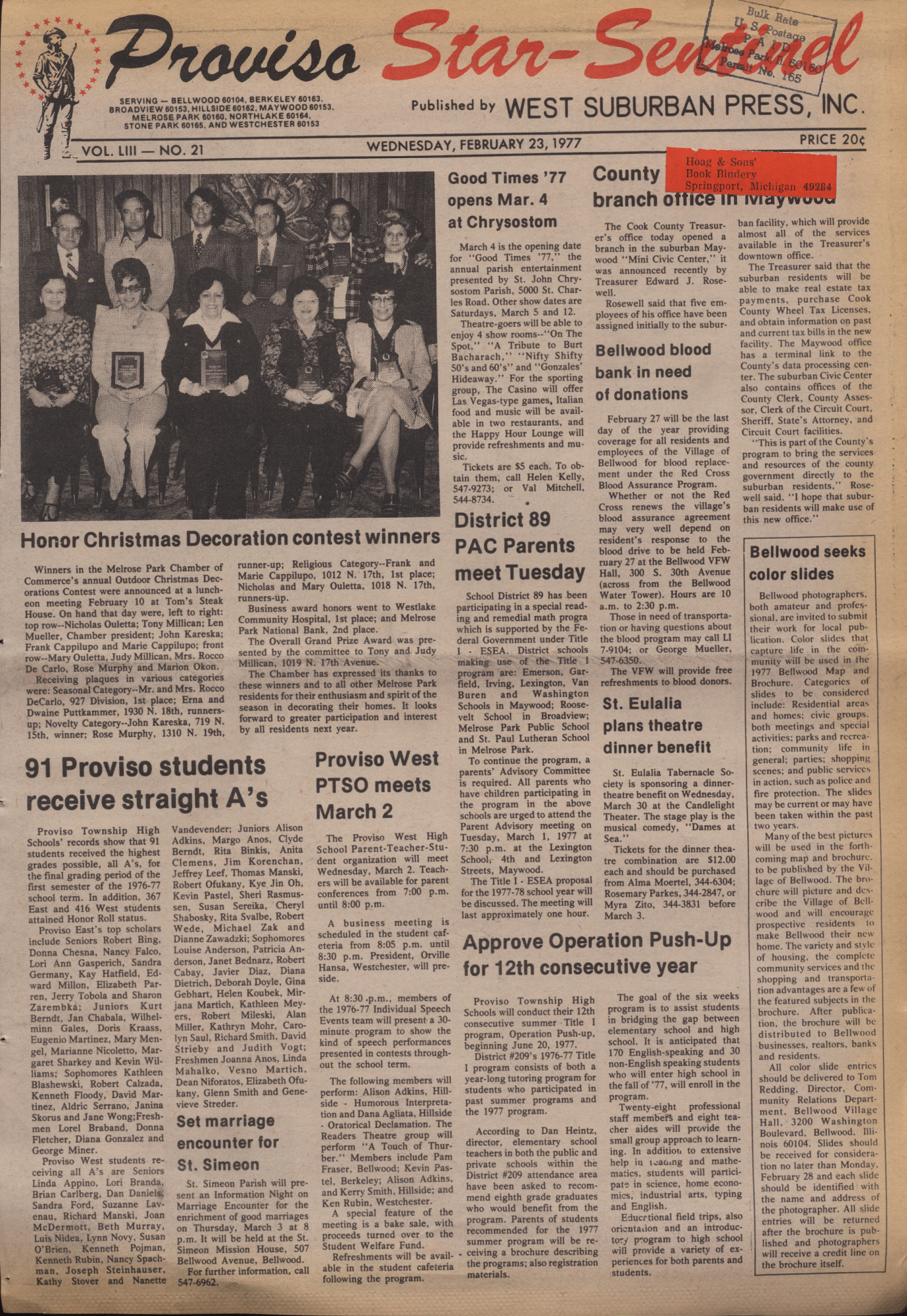 Proviso Star-Sentinel – 19770223