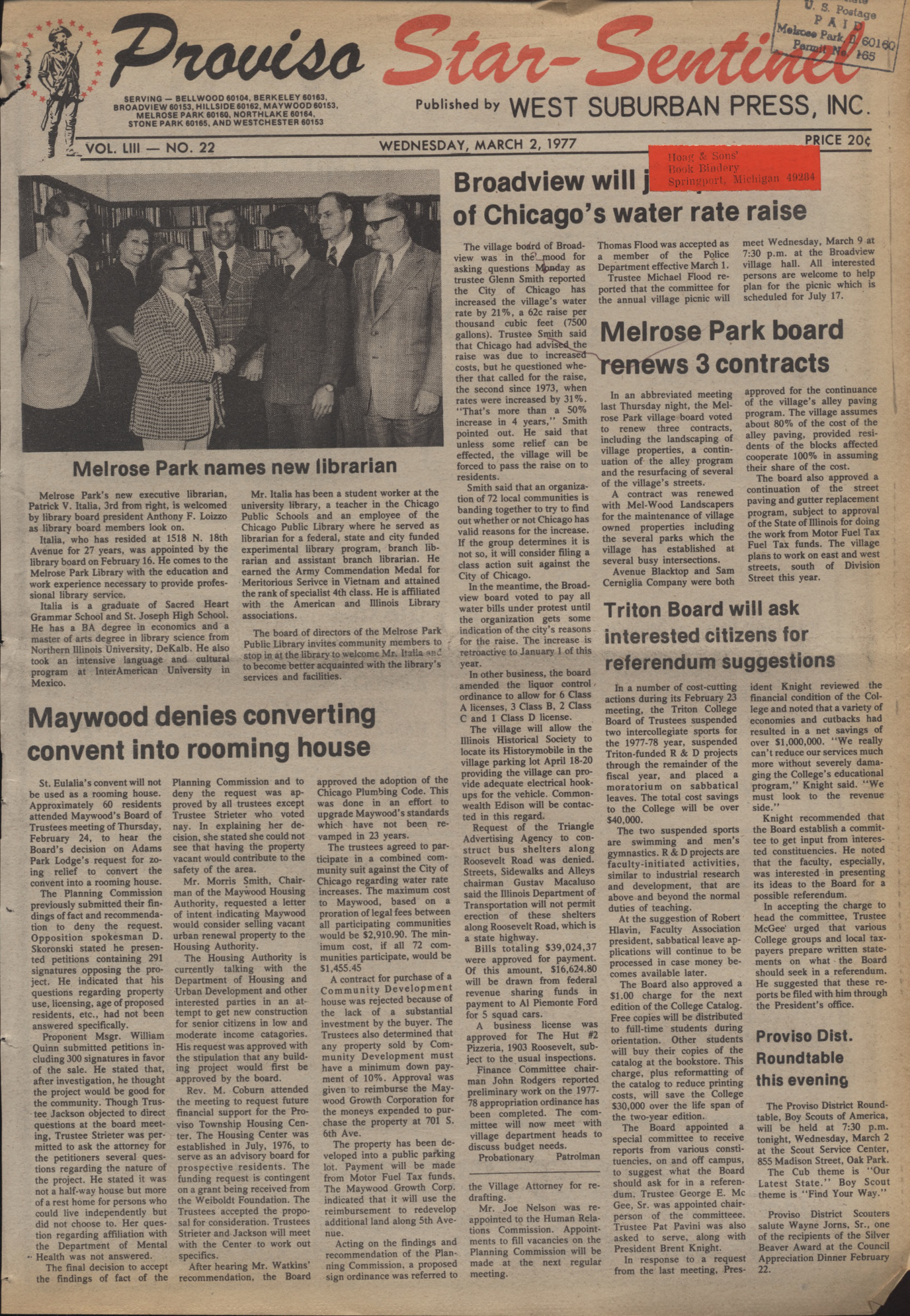 Proviso Star-Sentinel – 19770302