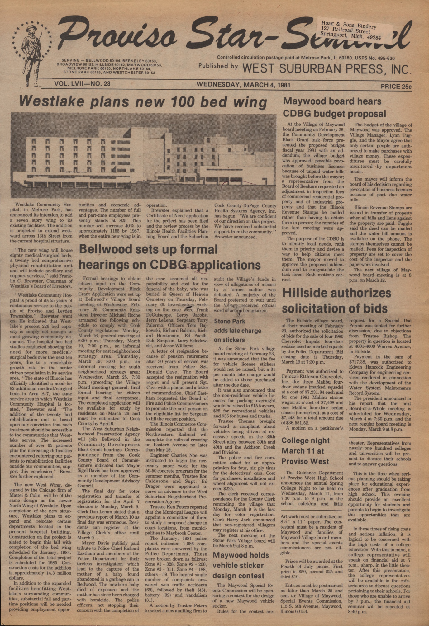 Proviso Star-Sentinel – 19810304