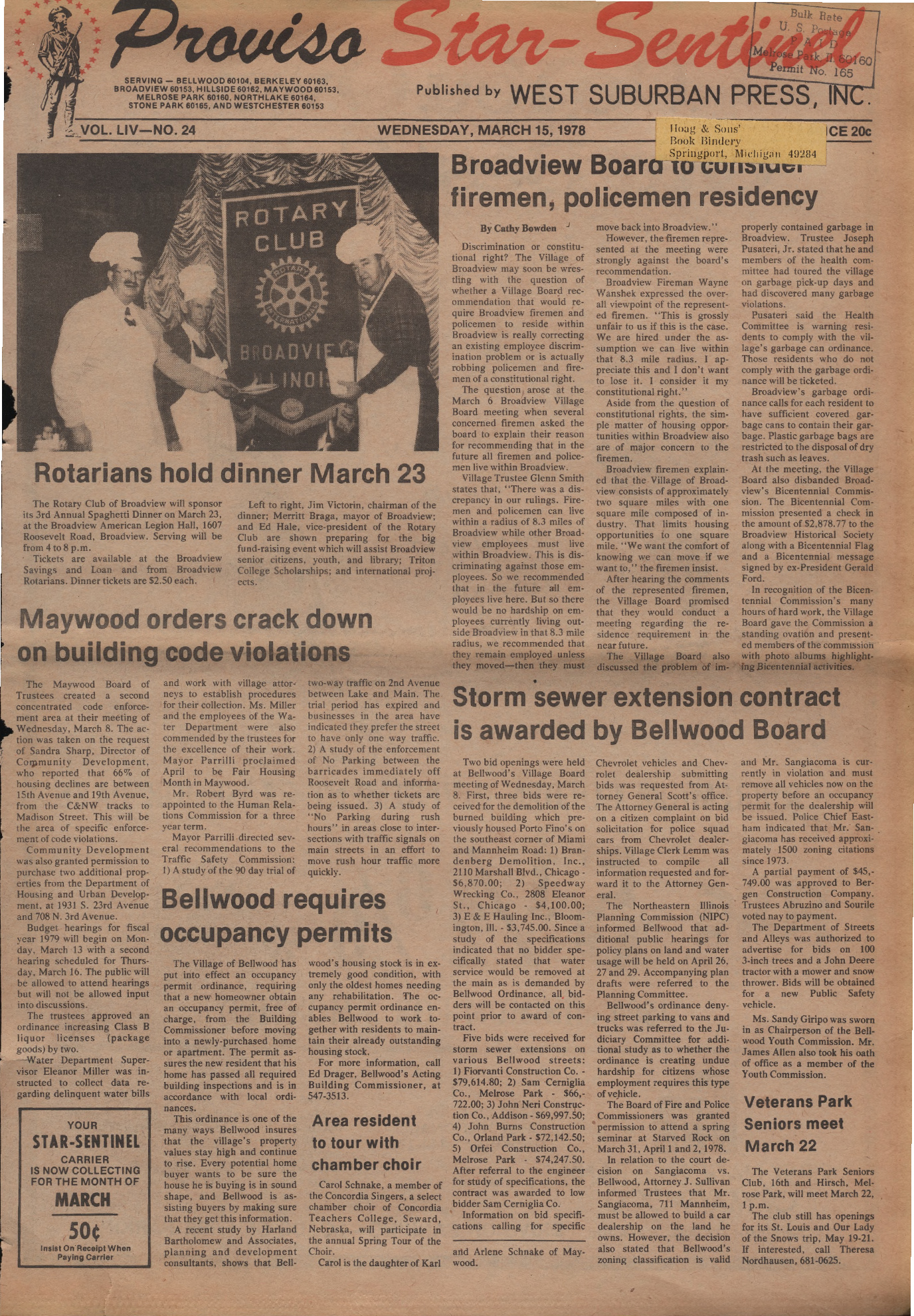 Proviso Star-Sentinel – 19780315