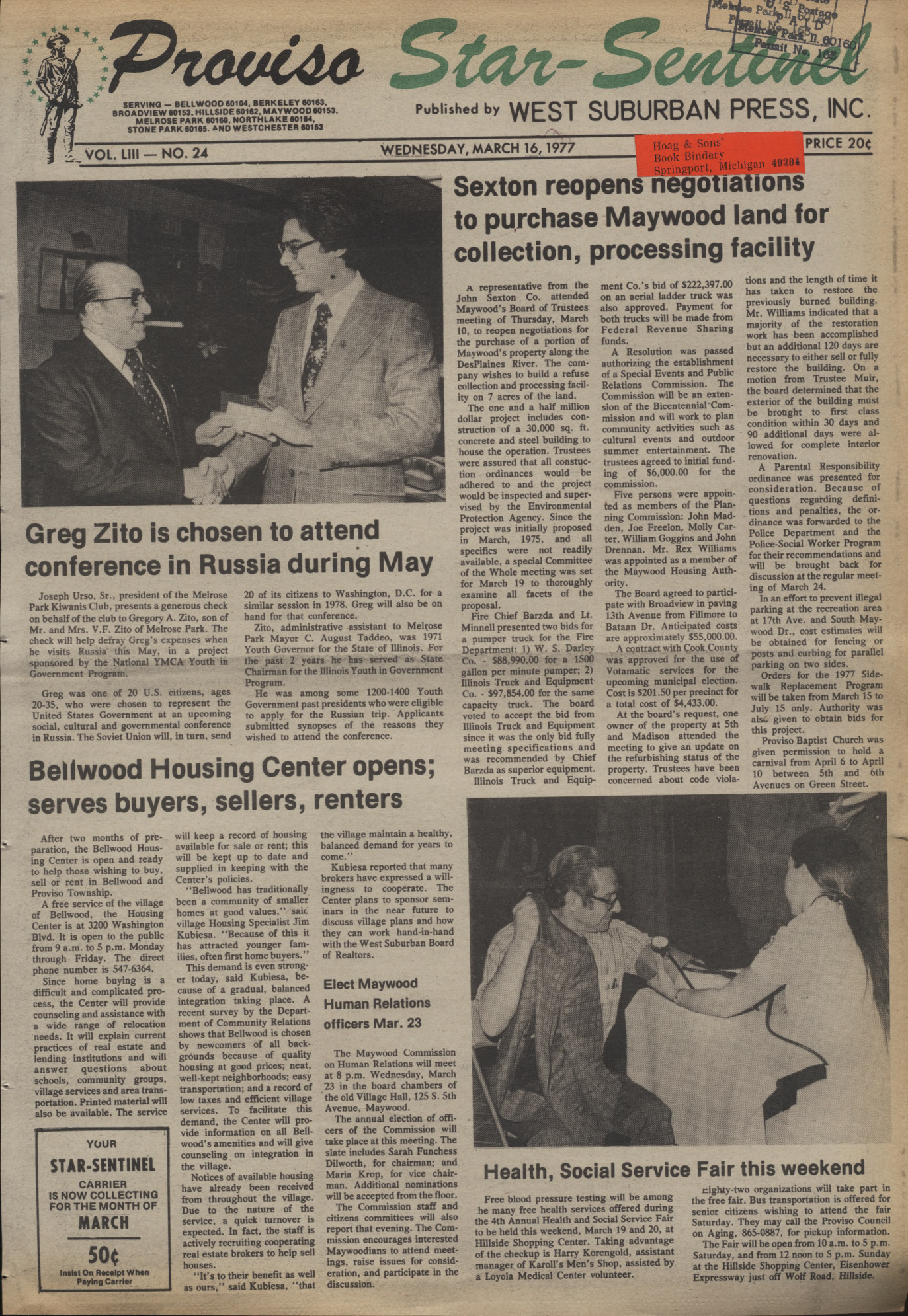 Proviso Star-Sentinel – 19770316