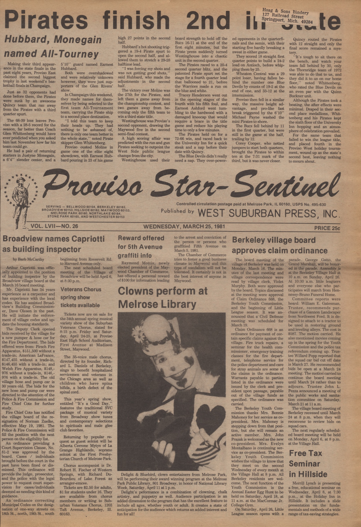 Proviso Star-Sentinel – 19810325