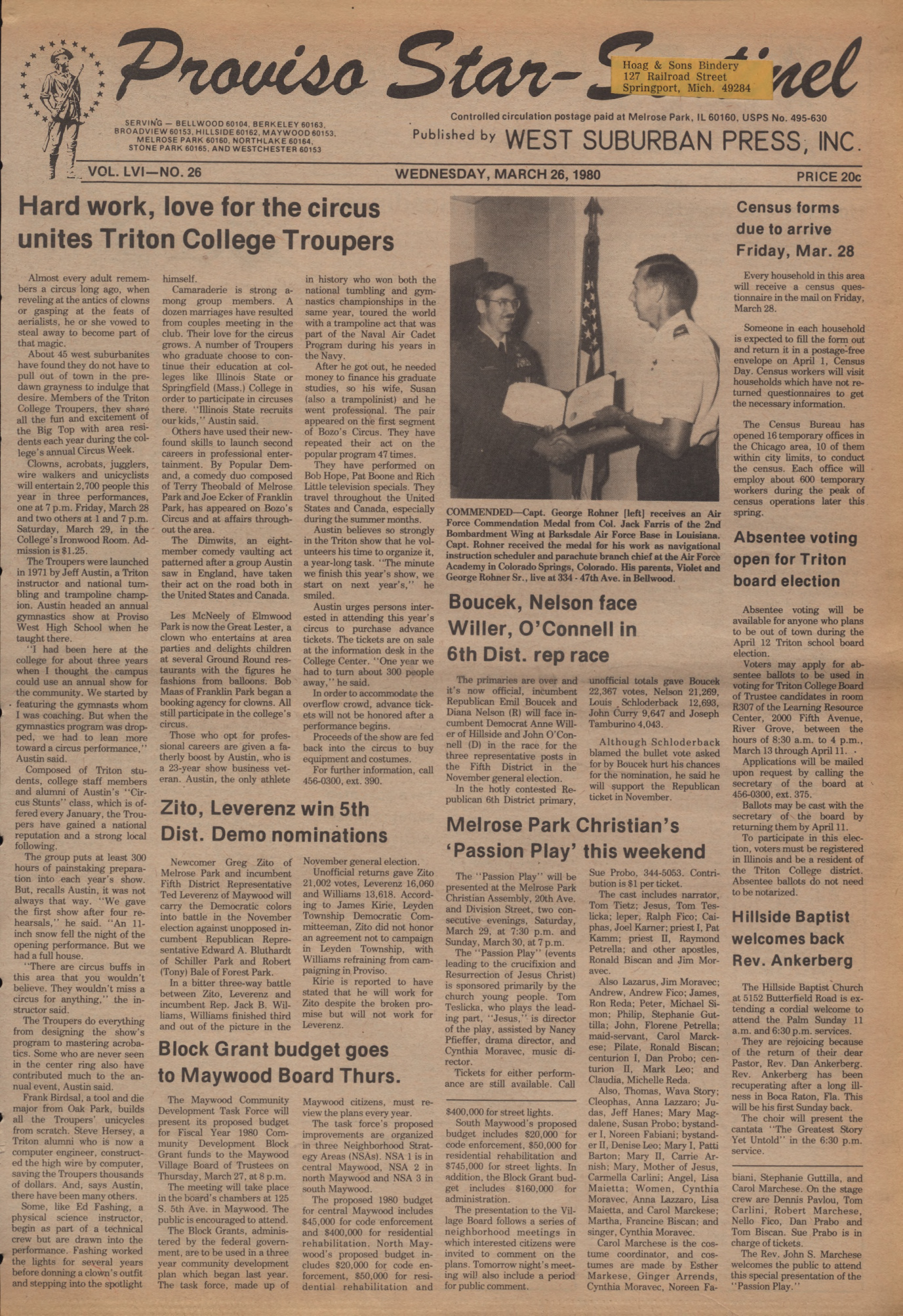 Proviso Star-Sentinel – 19800323
