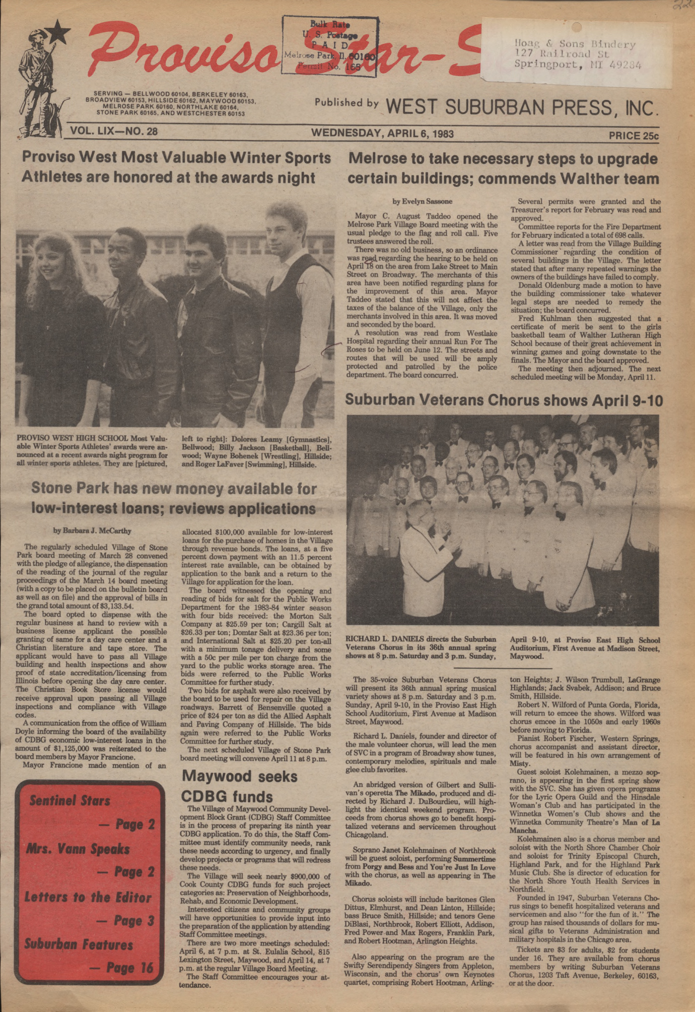 Proviso Star-Sentinel – 19830406