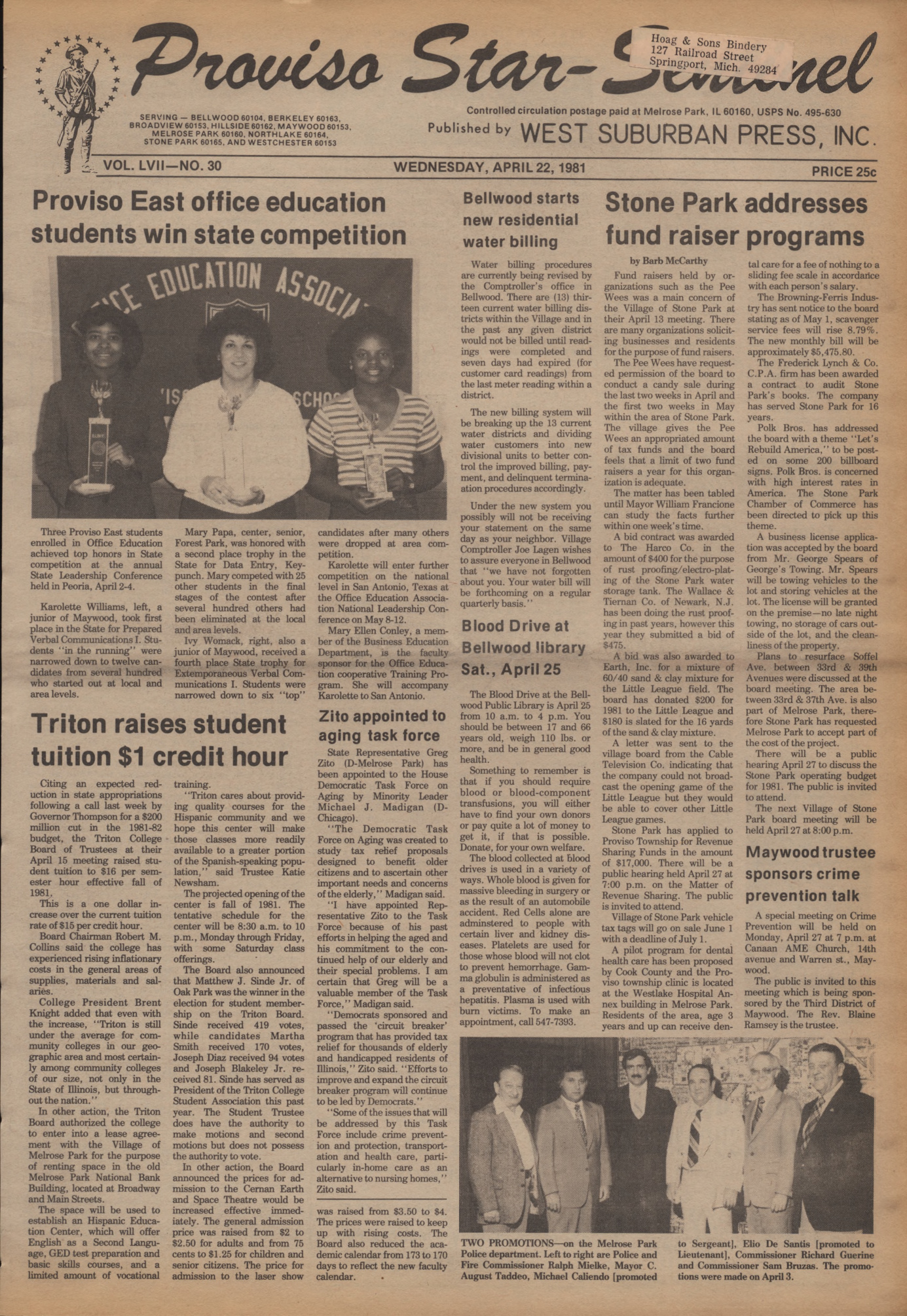 Proviso Star-Sentinel – 19810422
