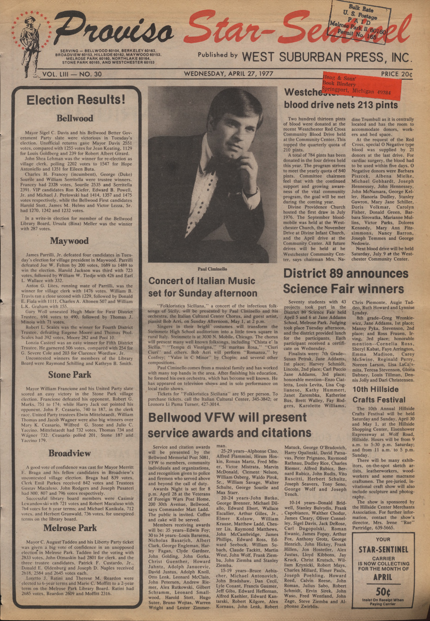 Proviso Star-Sentinel – 19770427