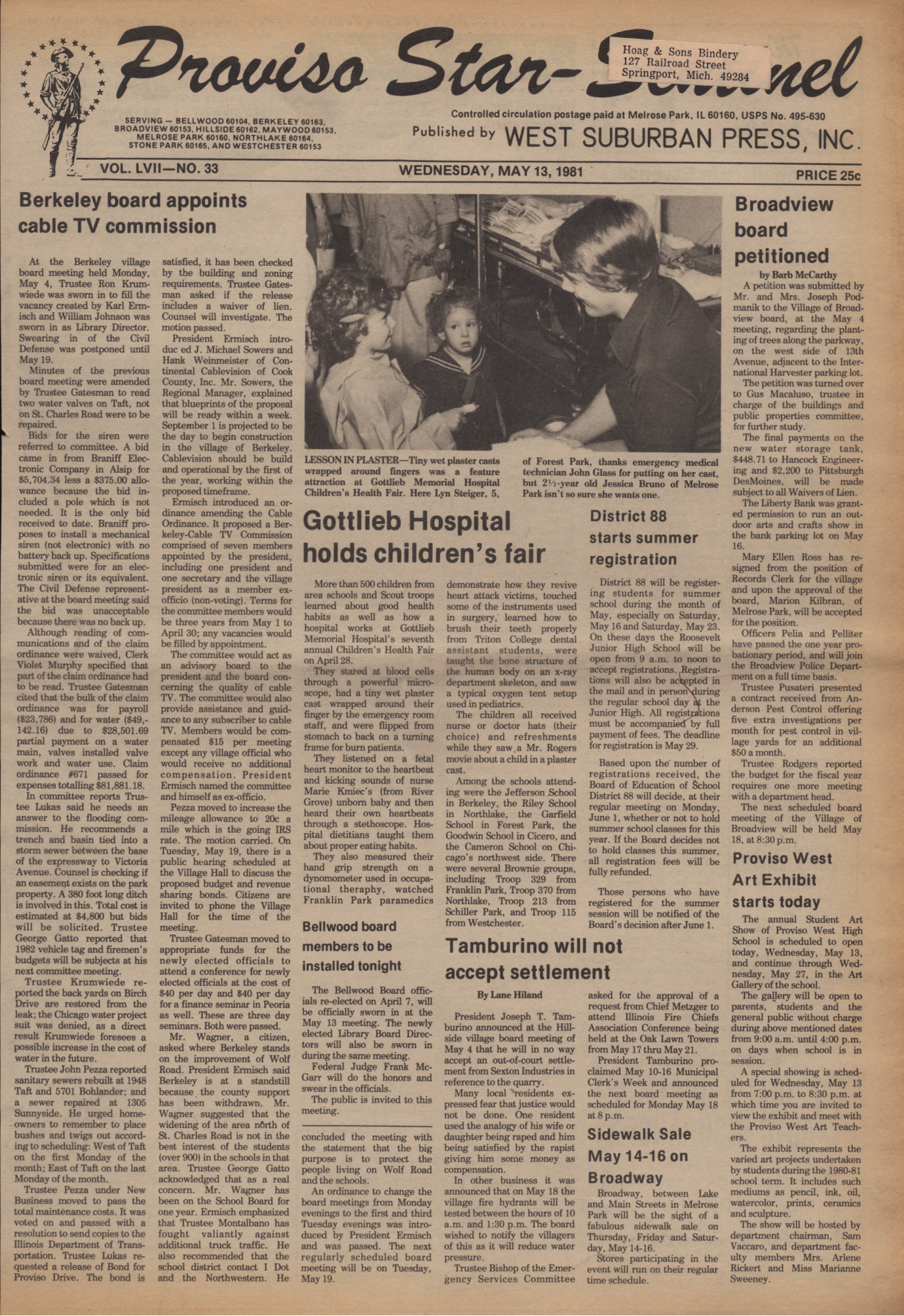 Proviso Star-Sentinel – 19810513