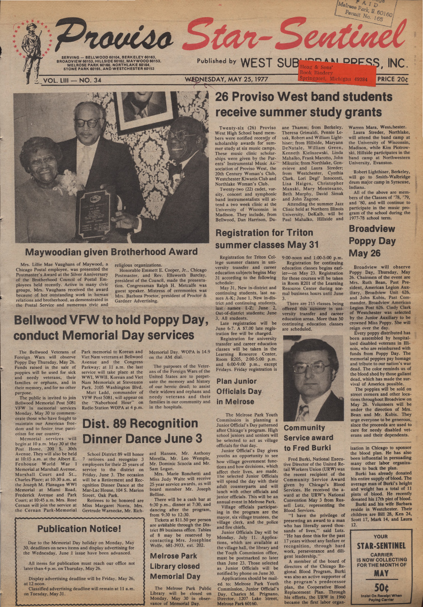Proviso Star-Sentinel – 19770525