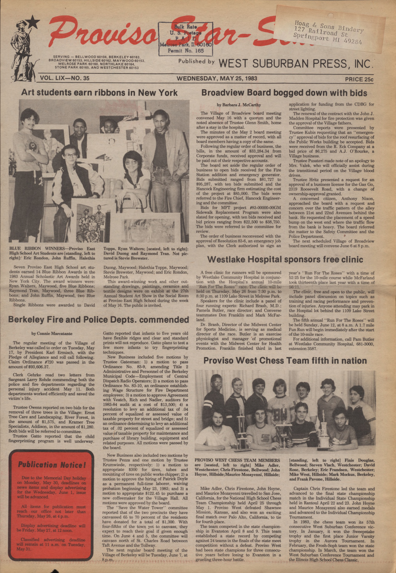 Proviso Star-Sentinel – 19830525