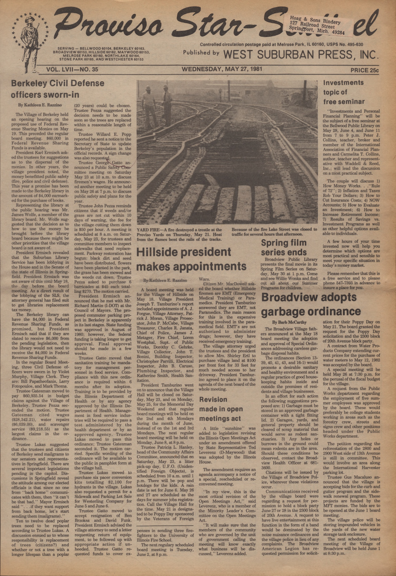 Proviso Star-Sentinel – 19810527