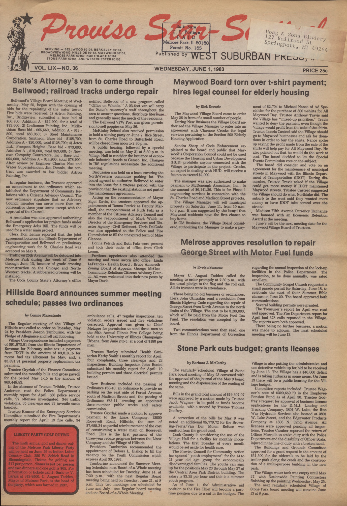 Proviso Star-Sentinel – 19830601