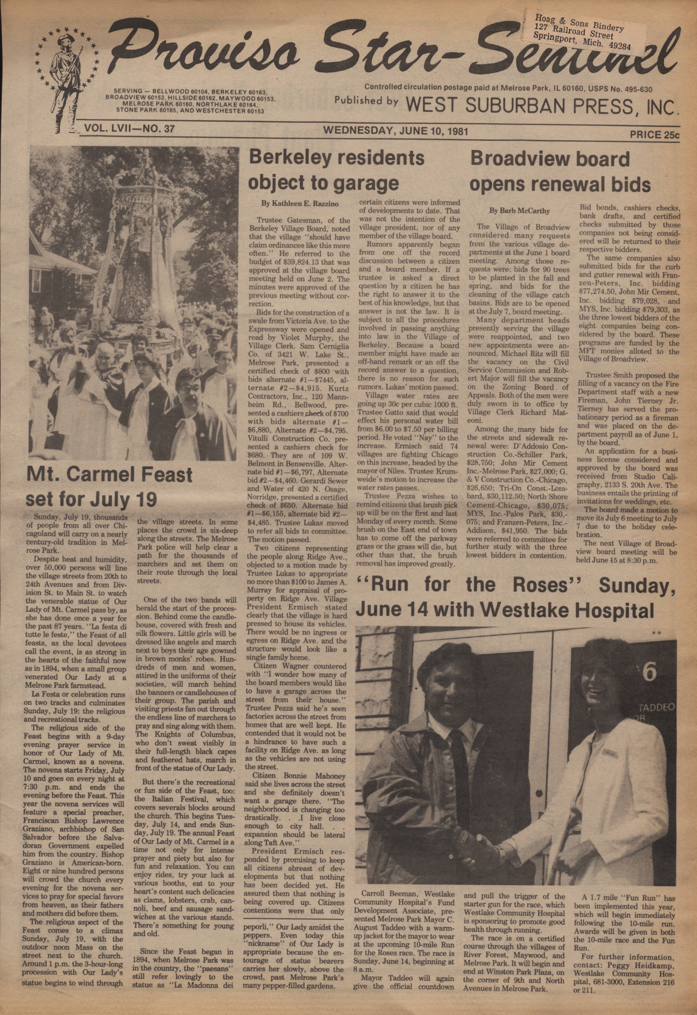 Proviso Star-Sentinel – 19810610