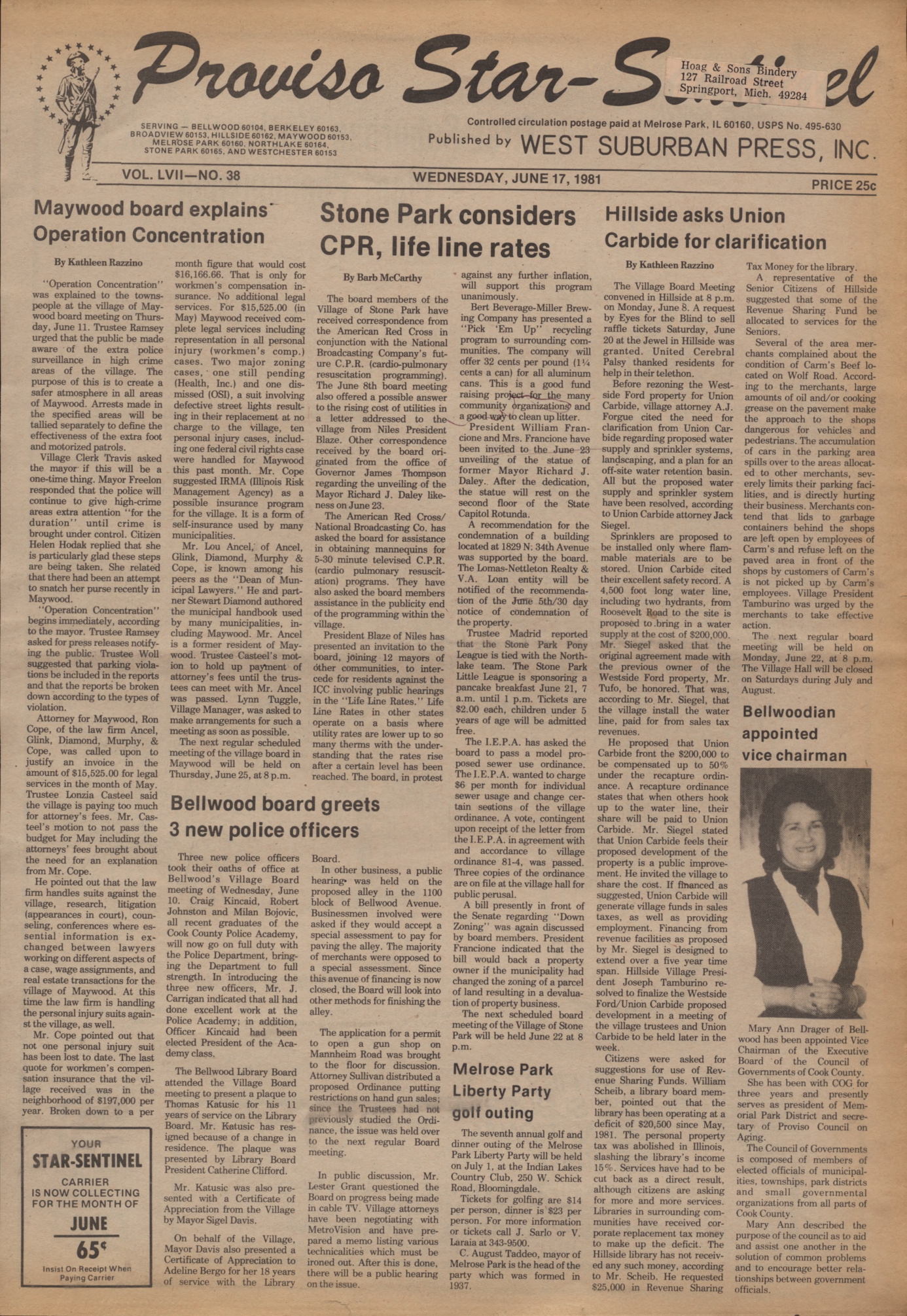Proviso Star-Sentinel – 19810617