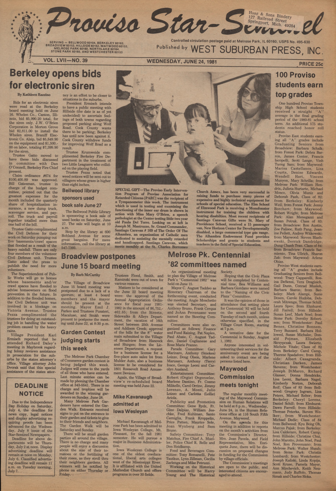 Proviso Star-Sentinel – 19810624