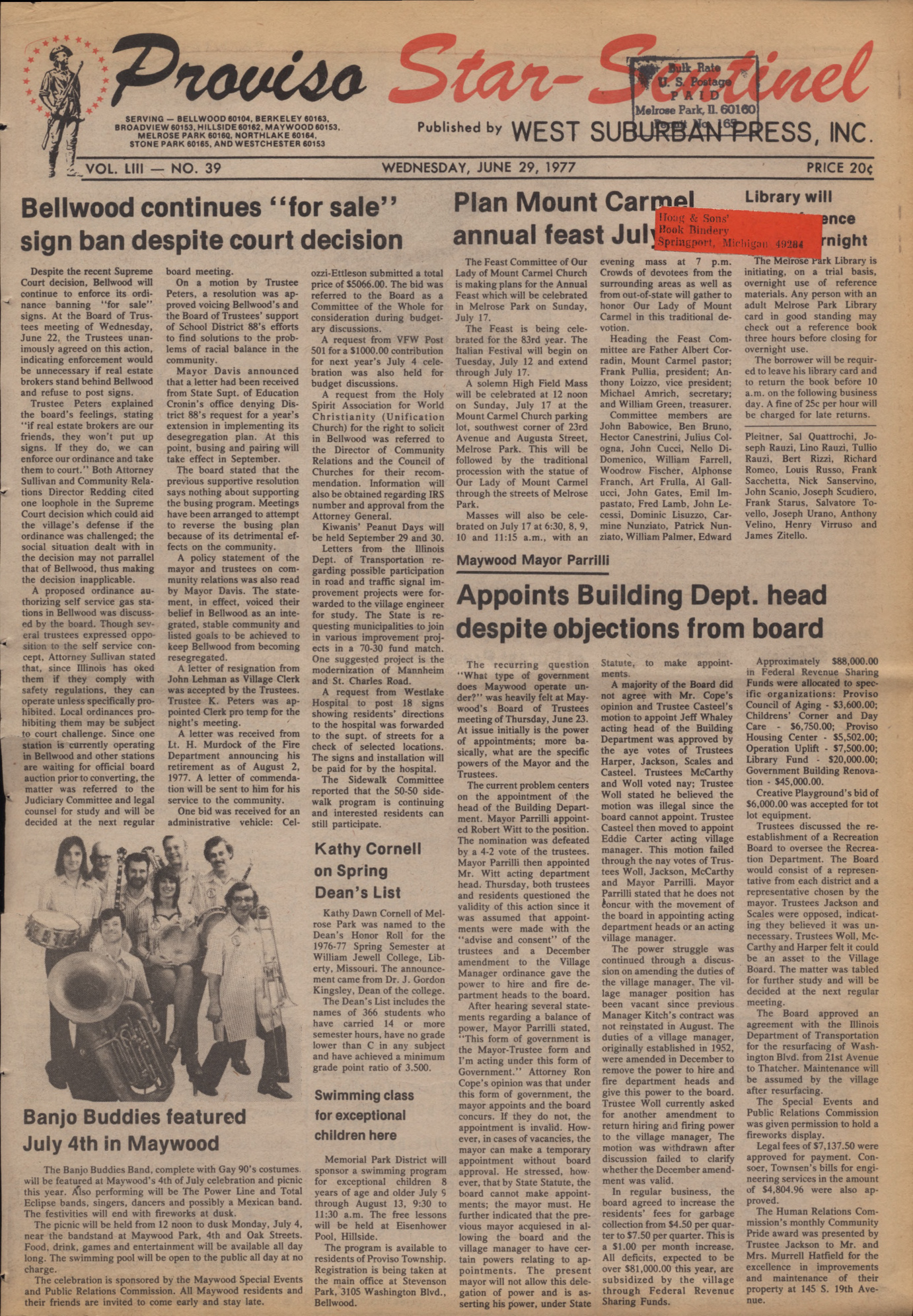 Proviso Star-Sentinel – 19770629