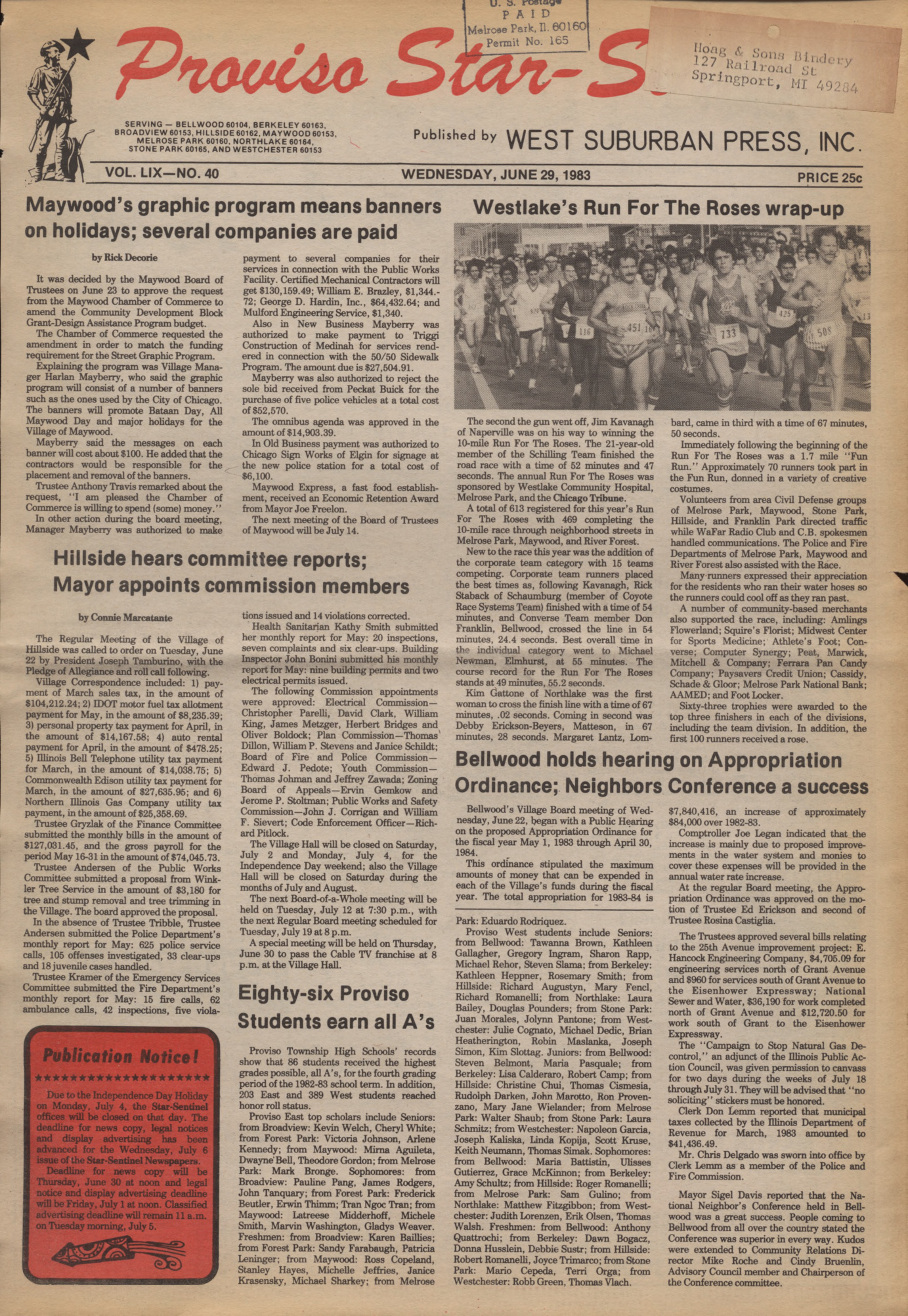 Proviso Star-Sentinel – 19830629
