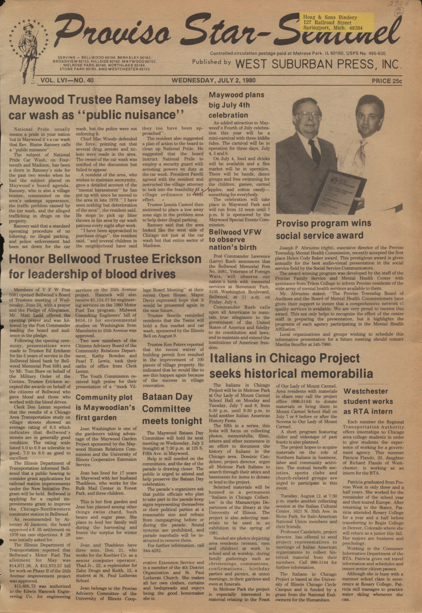 Proviso Star-Sentinel – 19800702