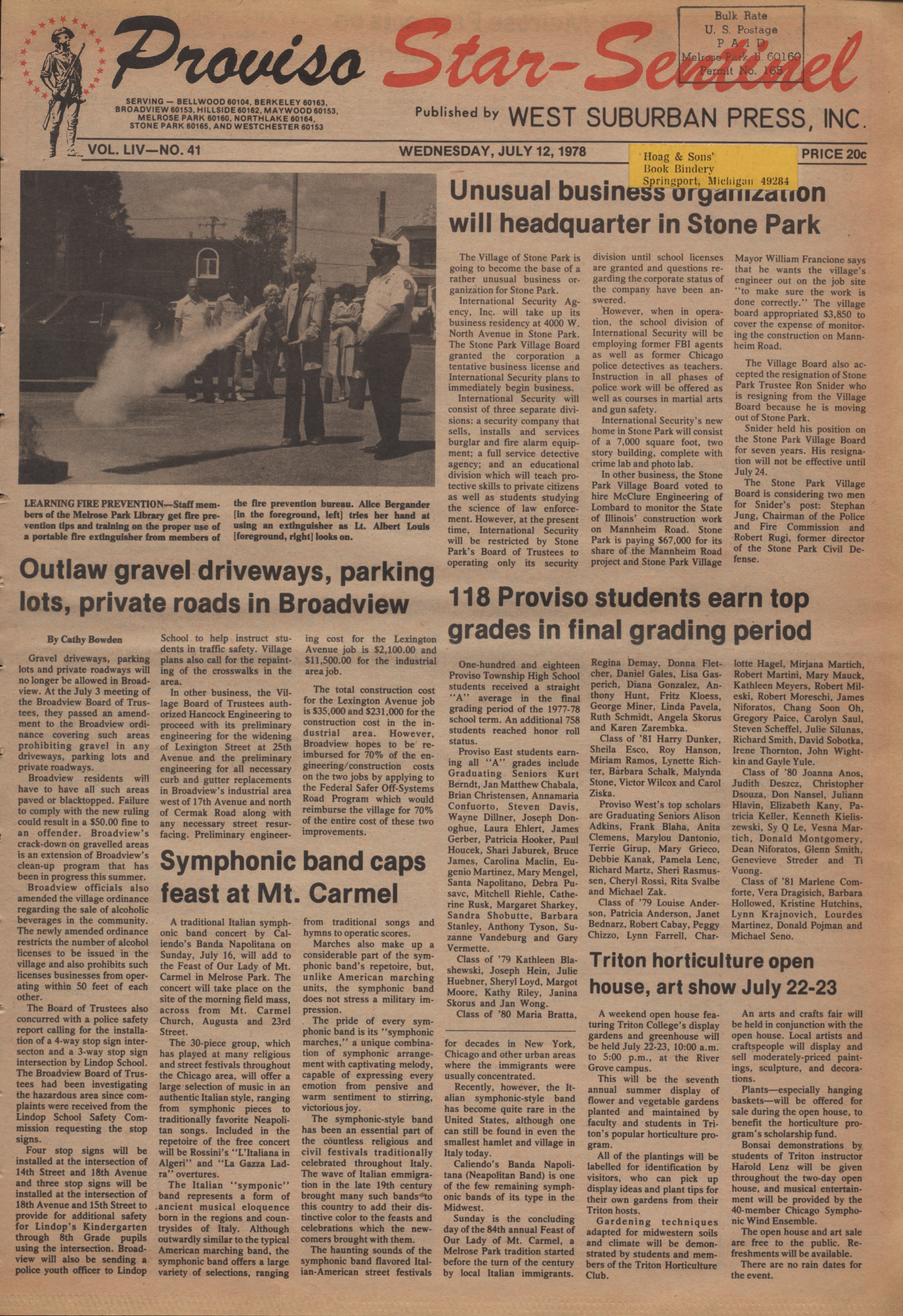 Proviso Star-Sentinel – 19780712